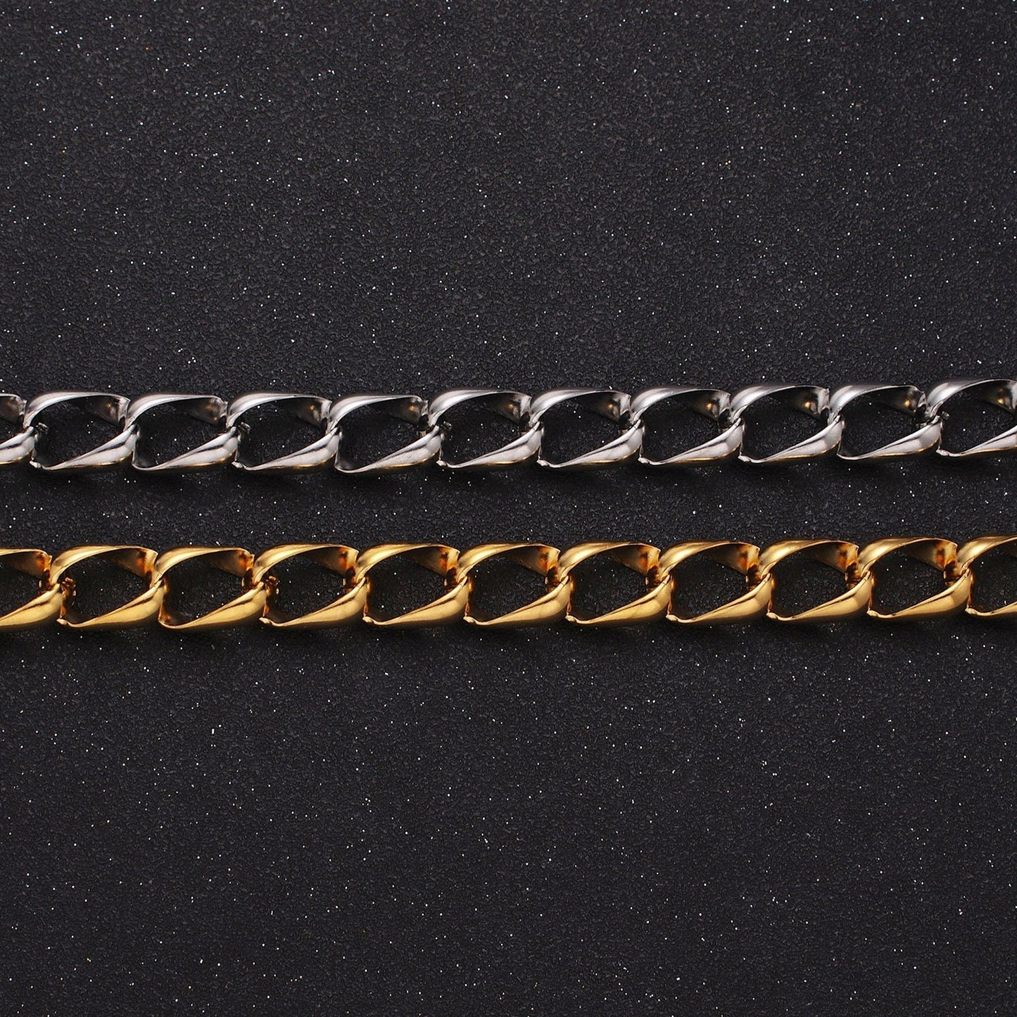 Big Bold Statement Chunky Chain 24k Gold Filled 10.7mm Unique Cable Chain Link Unfinished Yard Chain in Gold & Silver | ROLL-1324 ROLL-1325