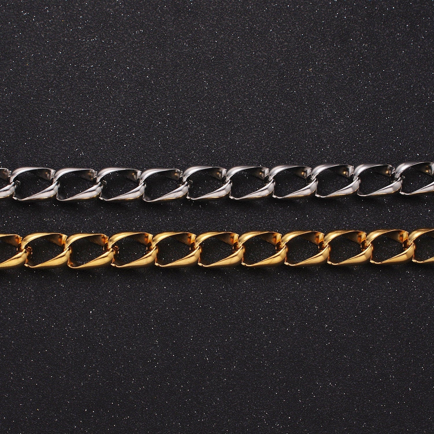 Big Bold Statement Chunky Chain 24k Gold Filled 10.7mm Unique Cable Chain Link Unfinished Yard Chain in Gold & Silver | ROLL-1324 ROLL-1325