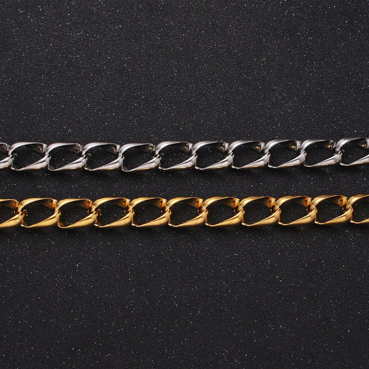 Big Bold Statement Chunky Chain 24k Gold Filled 10.7mm Unique Cable Chain Link Unfinished Yard Chain in Gold & Silver | ROLL-1324 ROLL-1325