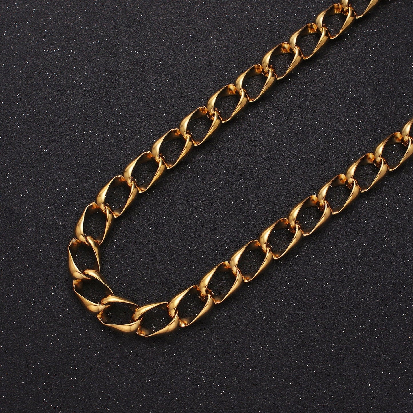 Big Bold Statement Chunky Chain 24k Gold Filled 10.7mm Unique Cable Chain Link Unfinished Yard Chain in Gold & Silver | ROLL-1324 ROLL-1325