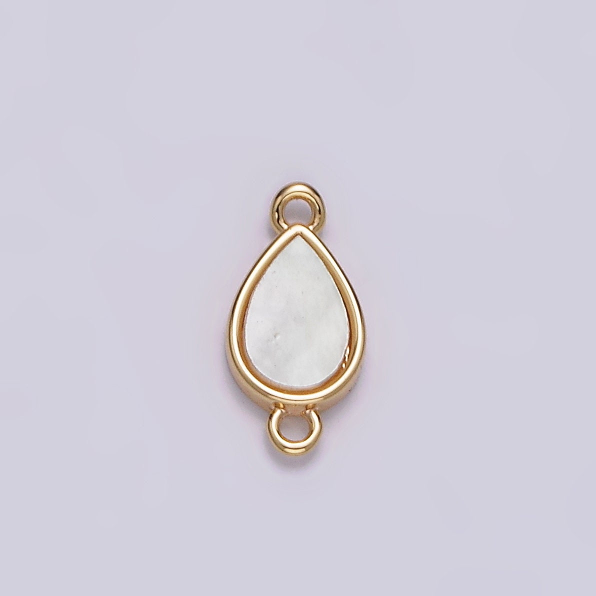 Teardrop Rectangle Bezel Connector Pendant Charm Connector Bezel Cut Bracelet Necklace Link Connector G695