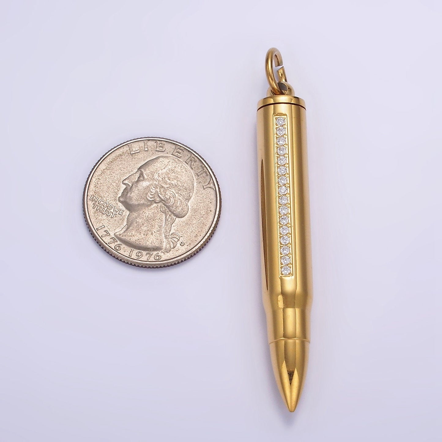 Silver Cremation Urn Bullet Charm For Ashes, Dad Mom Baby Son Ashes, Personalize Urn Pendant, Memorial Necklace Charm Supply P-730