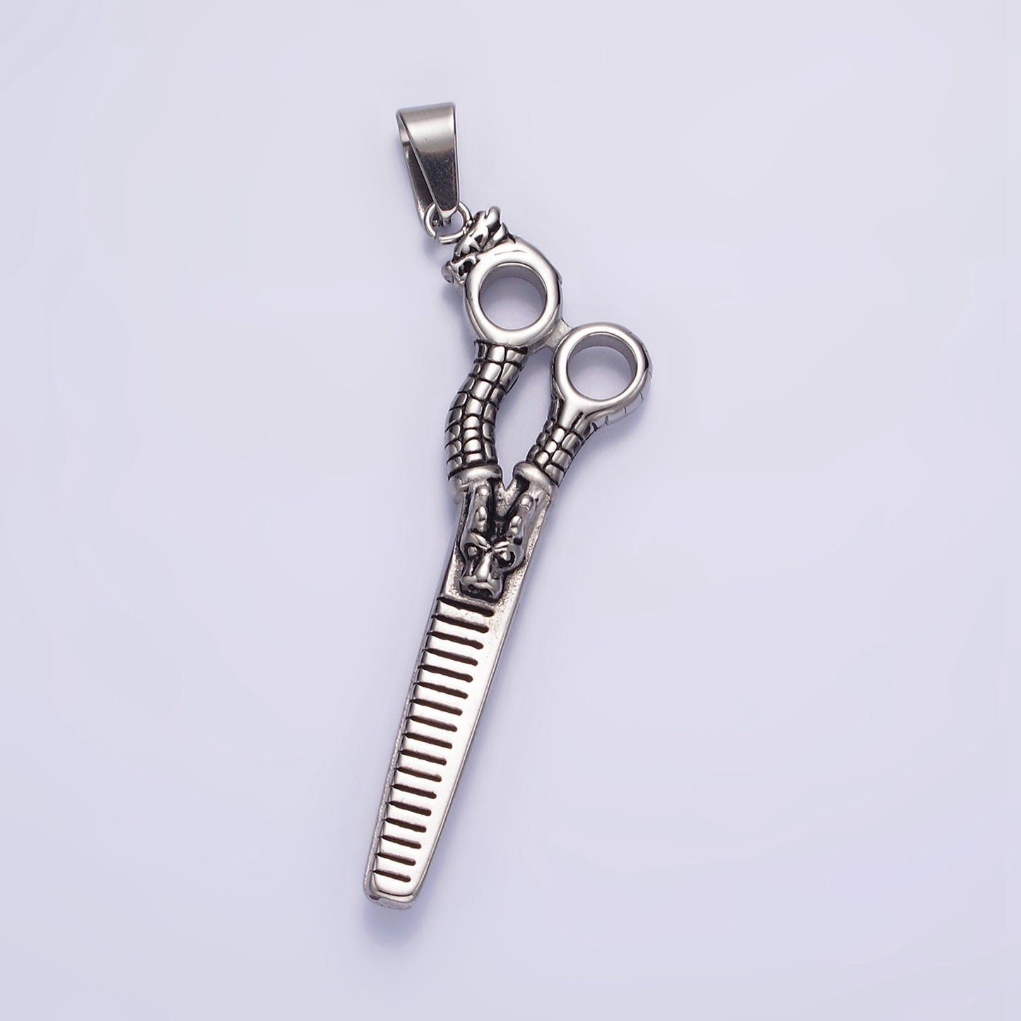 Stainless Steel Gold Black Silver Scissor Pendant Charm Big Scissor charm For Barber Men Jewelry Making Supply P-734