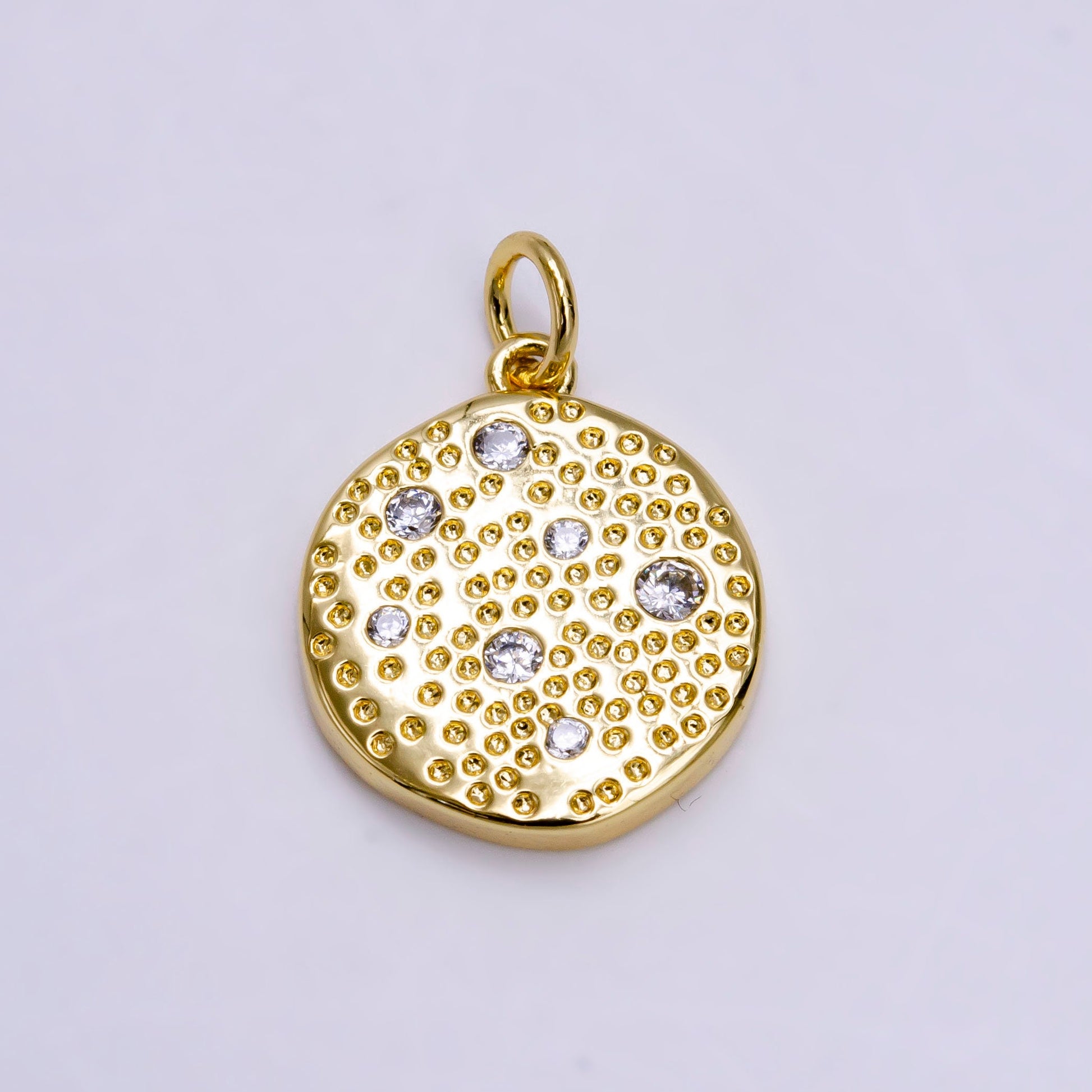 Gold Bubble Charm, Bubble Pendant, Bubble Coin Charm, Tiny Bubble Charm 14k Gold Filled Charm N-240