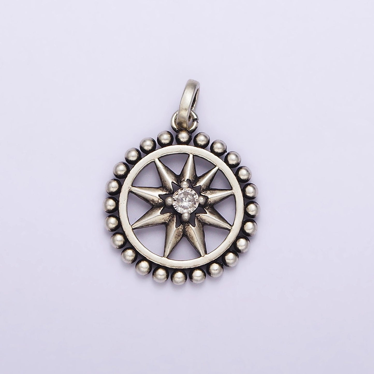 Dainty Star Charm in 925 Sterling Silver Pendant Micro Pave North Star Celestial Jewelry SL-335