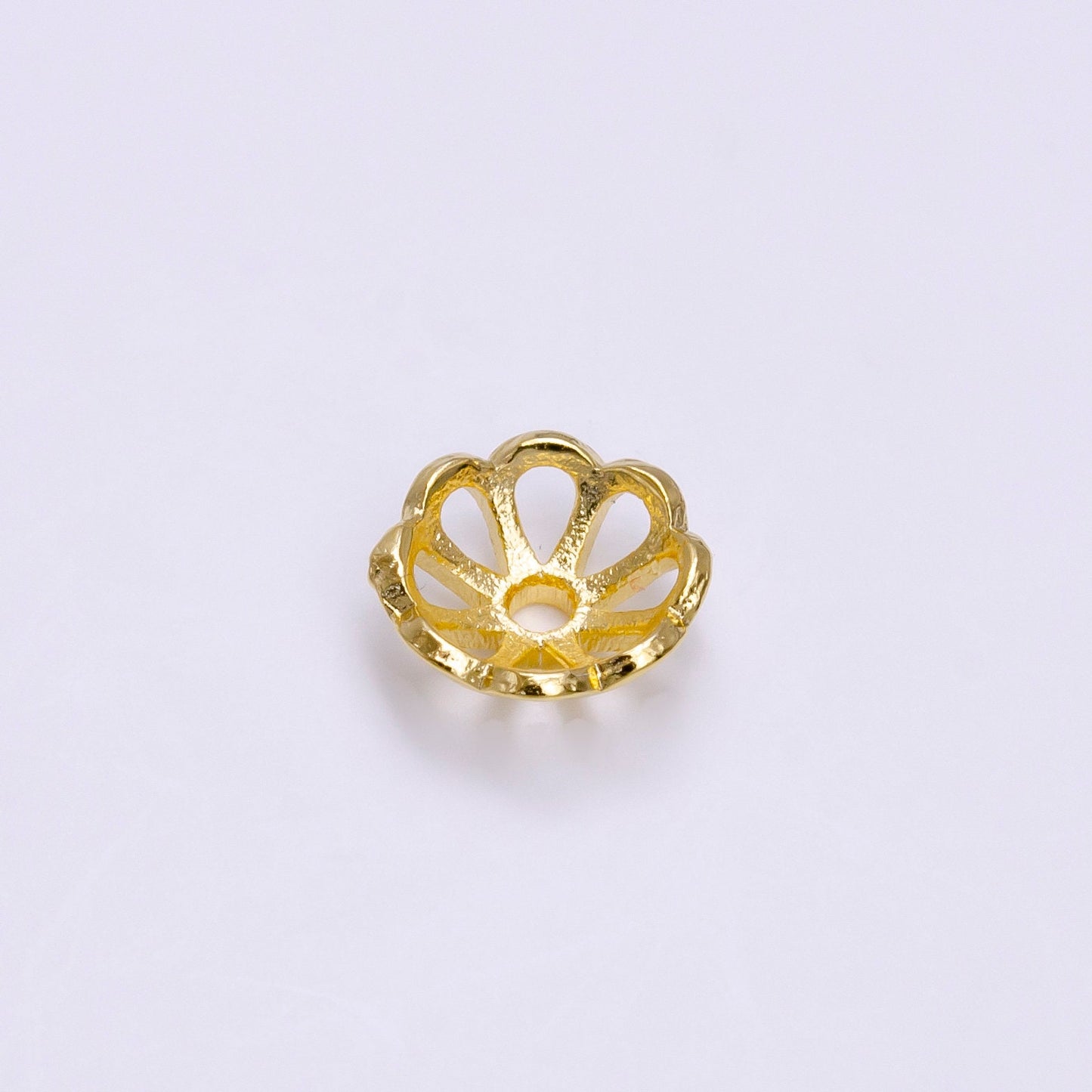 8mm Gold Filled Flower Bead Cap, Dainty Floral Bead Toppers, Bead Making Supply Z-920