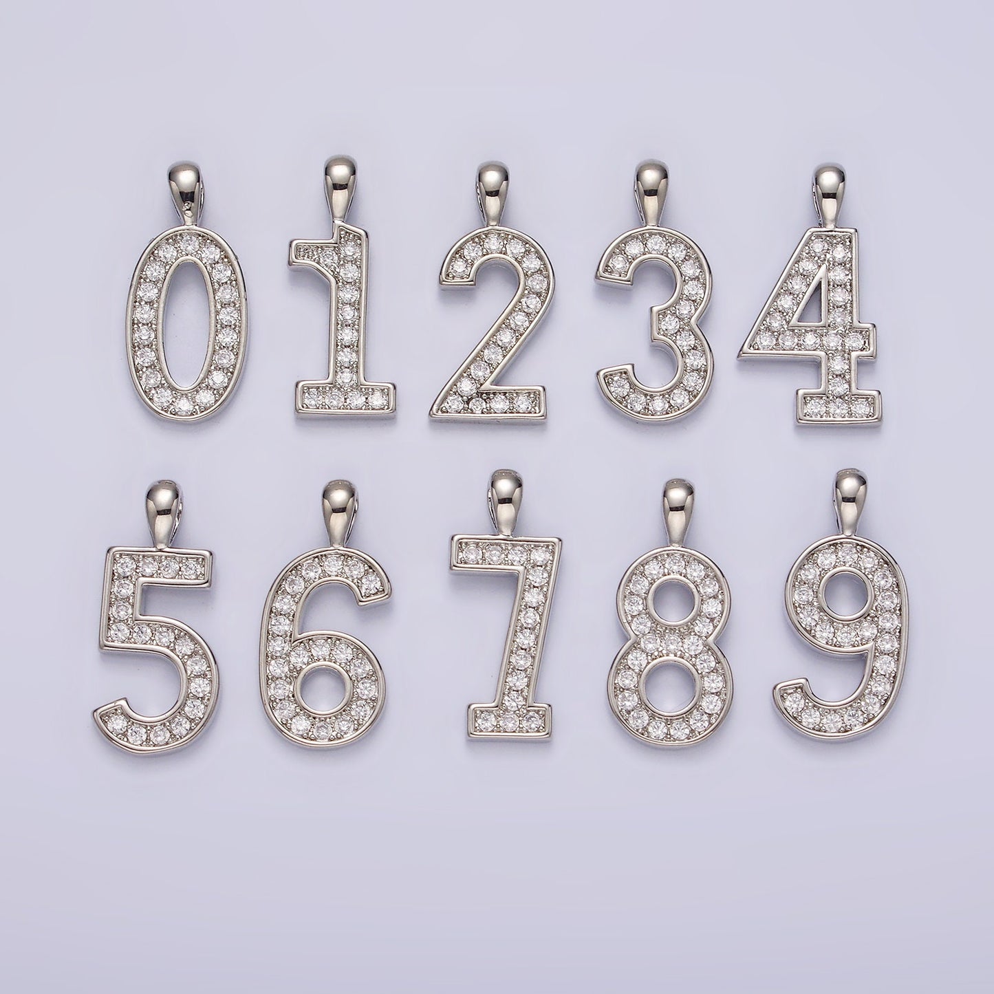 Silver Number Necklace Charm Team Number Jersey Number Personalized Jewelry Necklace with Number Lucky Number Date Pendant N1246