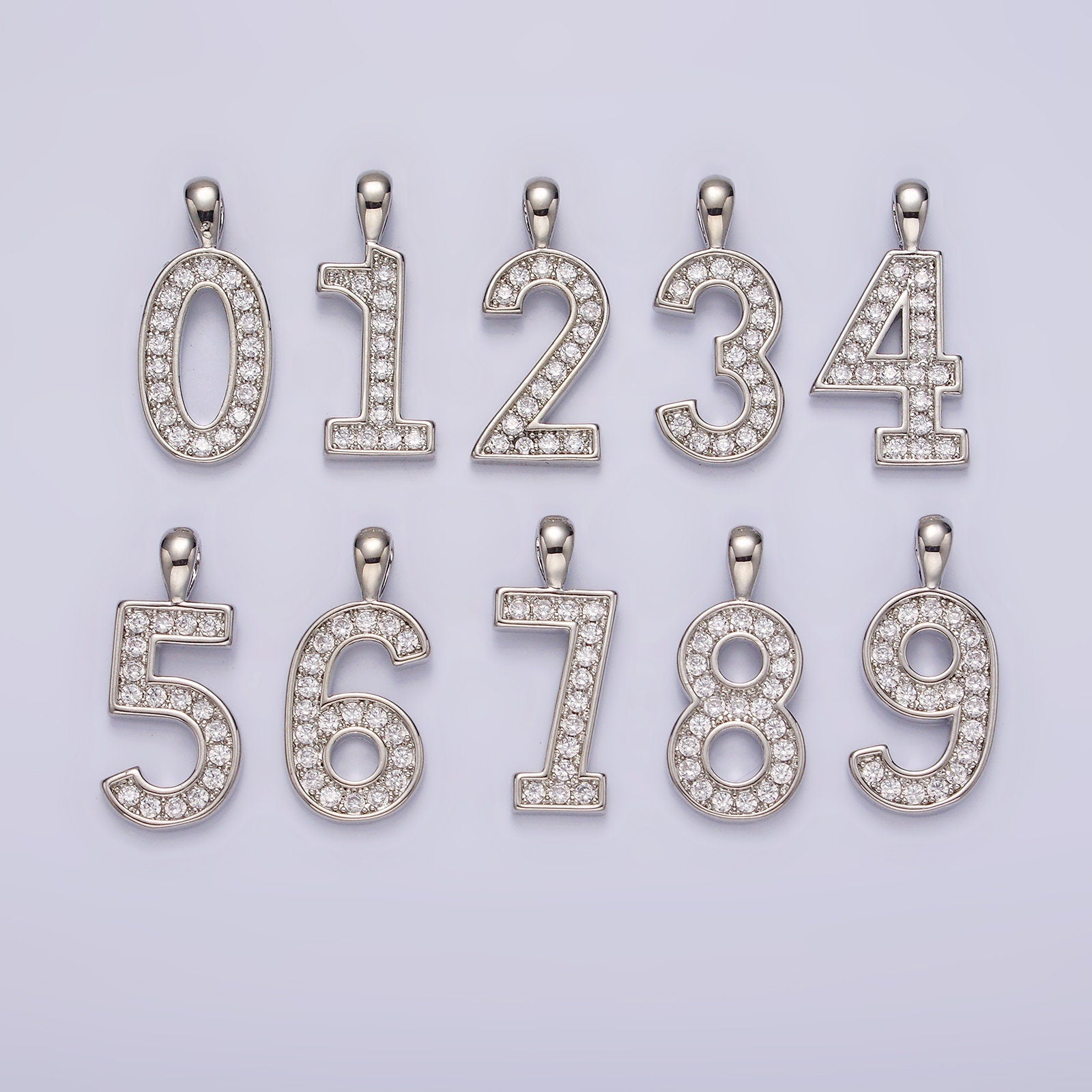 Silver Number Necklace Charm Team Number Jersey Number Personalized Jewelry Necklace with Number Lucky Number Date Pendant N1246