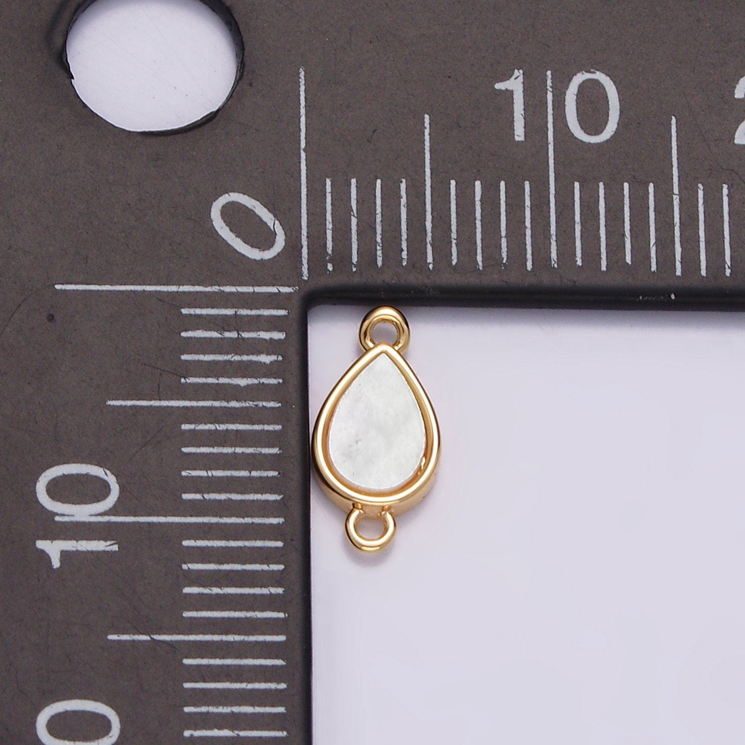 Teardrop Rectangle Bezel Connector Pendant Charm Connector Bezel Cut Bracelet Necklace Link Connector G695