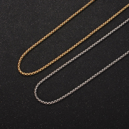 14K Gold Filled 2.5mm Box Chain 18 Inch, 16 Inch Layering Necklace in Gold & Silver Unisex Jewelry | WA-2220 ~ WA-2223