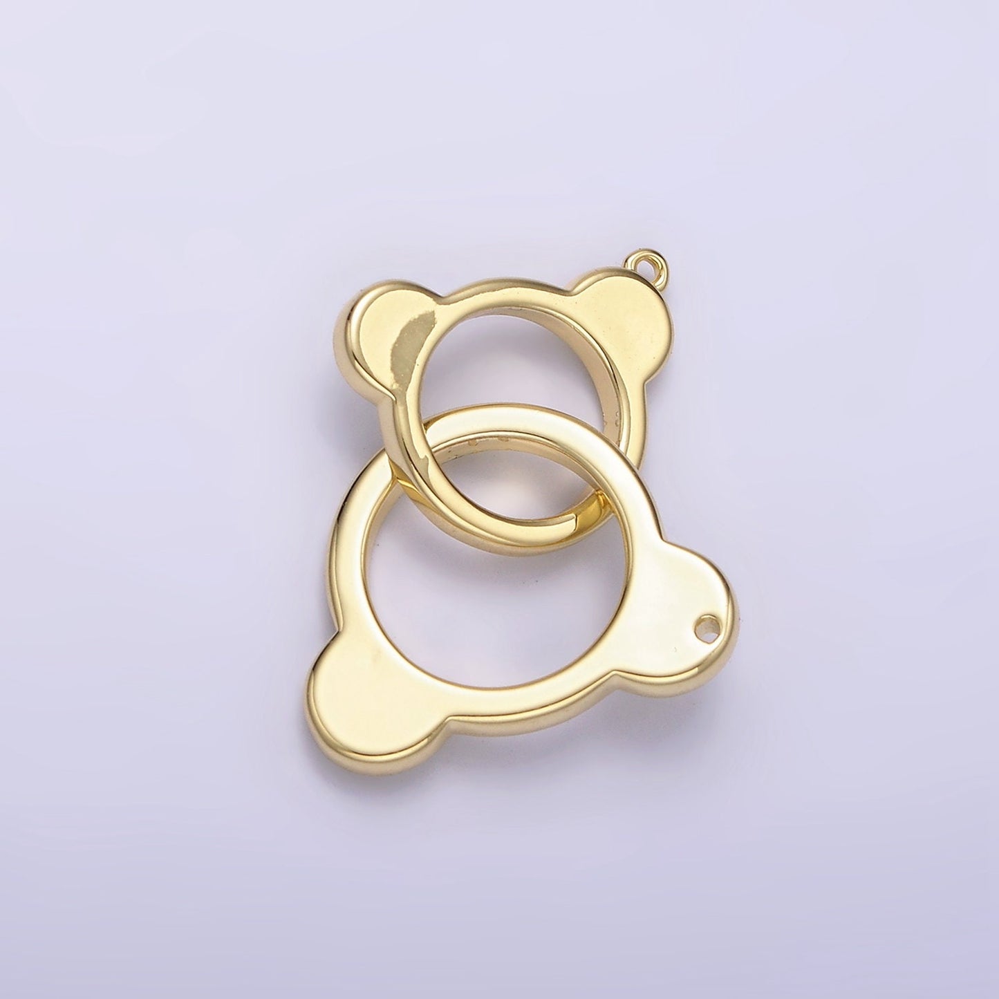 Gold Filled Double Open Bear Animal Ears Connector G-935