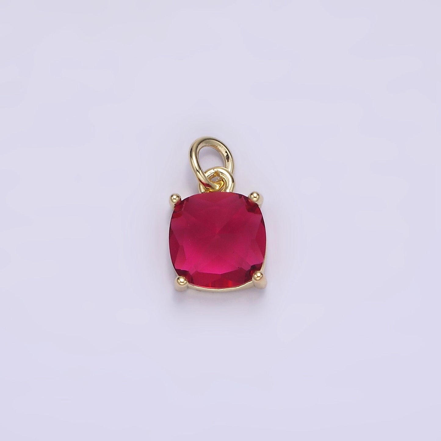Clear Zirconia Cubic Pave 14K Gold Filled Charm, CZ Pendant Square Cubic Mini Pendant, Dainty Bracelet Earring Necklace Charm AG319