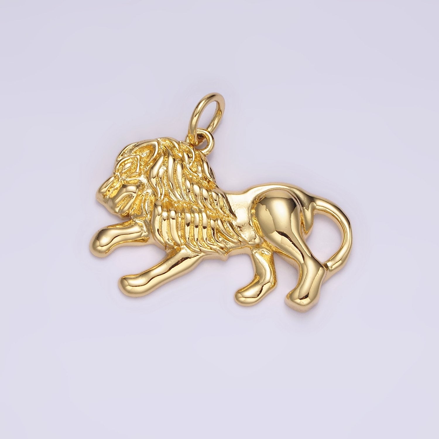 14K Gold Filled 24mm Lion Animal Minimalist Charm Leo Zodiac Sign | N1527