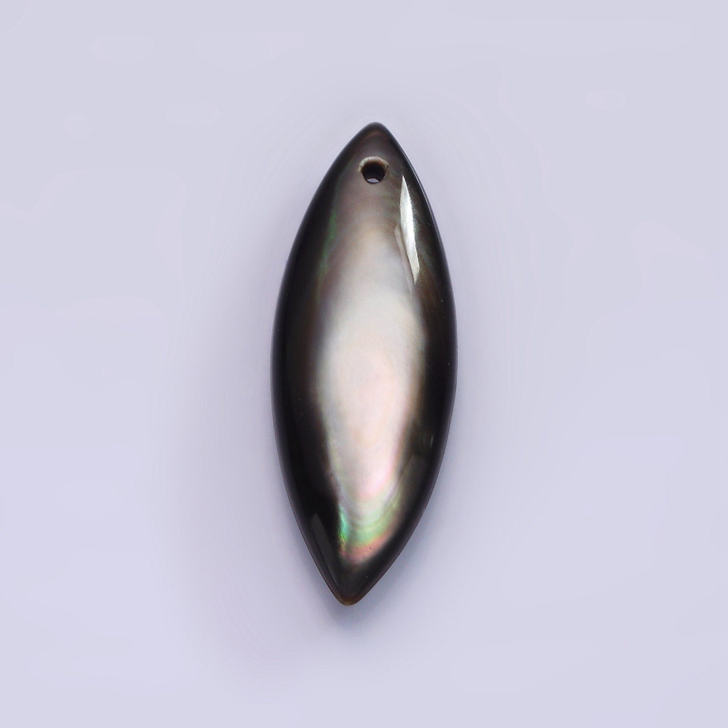 1x 30mm x 12mm drilled natural black MOP mother of pearl shell oval Surfboard beads for Beach Inspired Men Jewelry