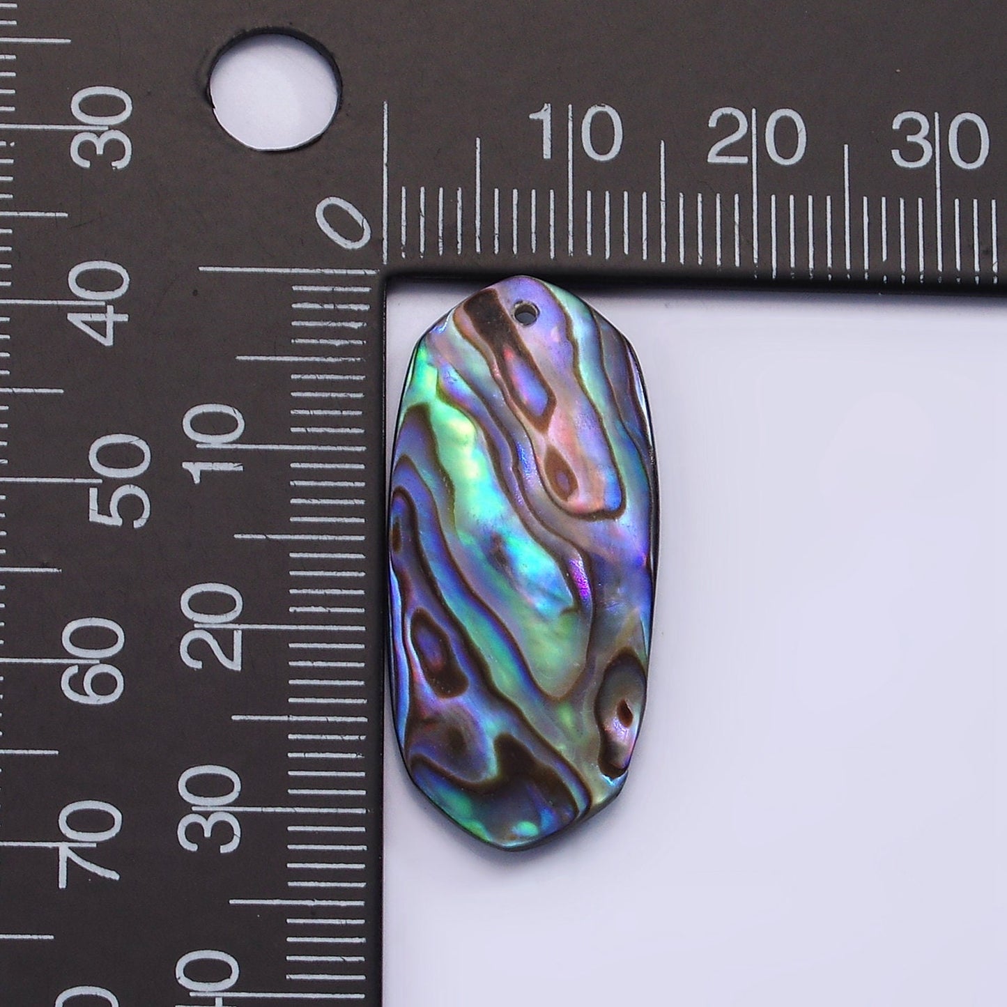 1x Abalone Shell Oval Swirl Pendants, Green Hue Abalone Surfer board Charm Wave Beach Inspired for Necklace Earring Supply 32x14 mm size