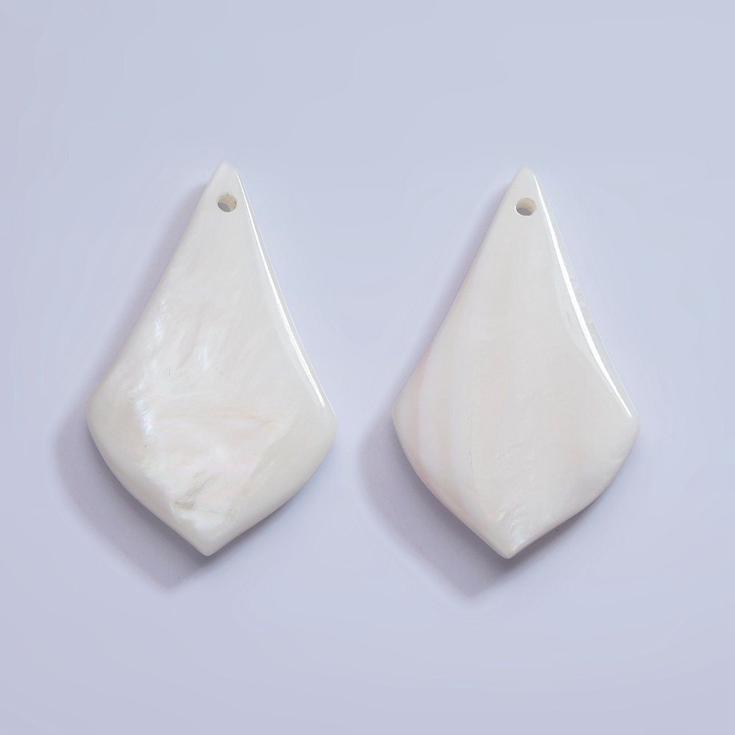 1x Natural Tie White MOP mother of pearl shell Triangle disc pendant for Mermaid Beach Under the Sea Jewelry Inspired One of a Kind
