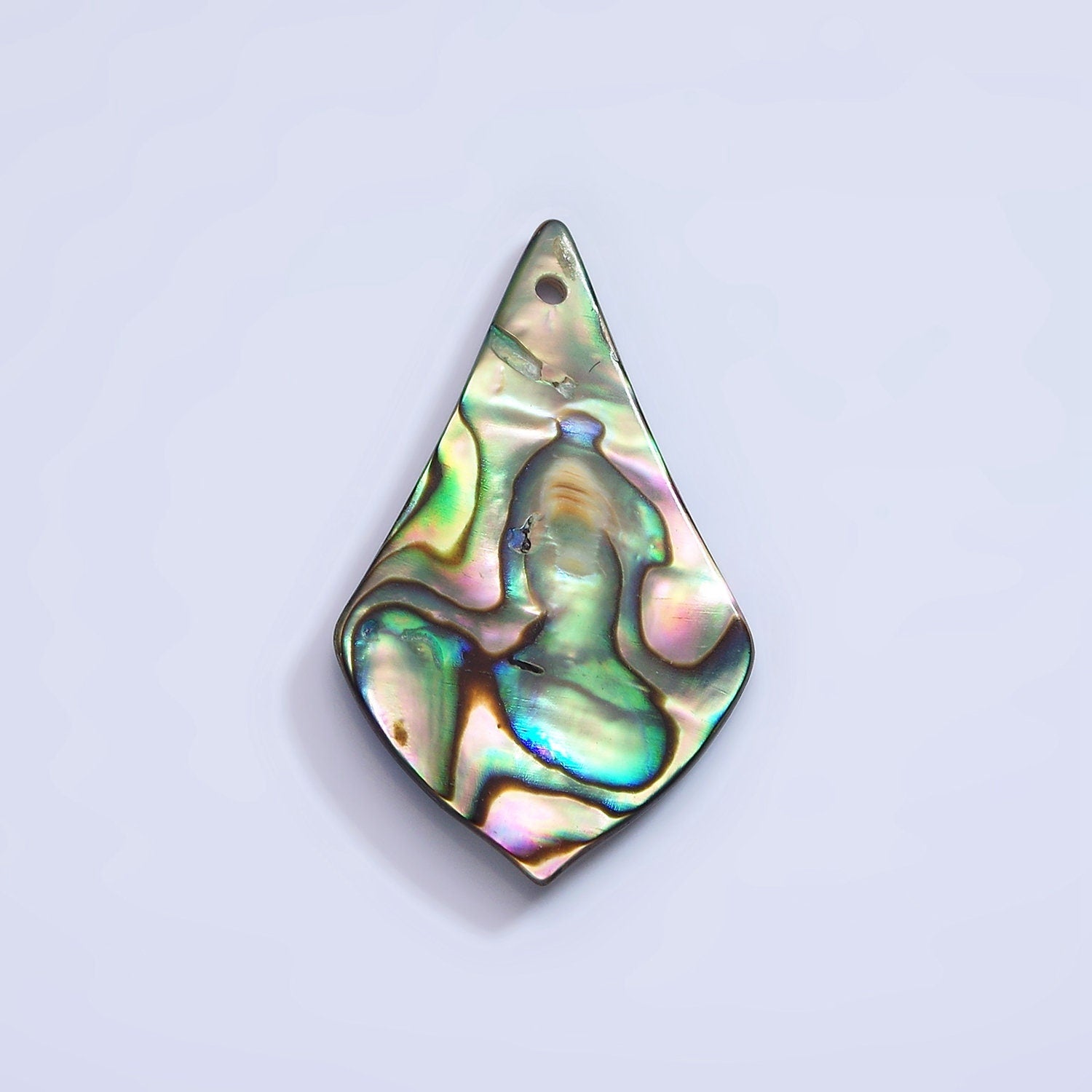 1x Natural Tie Black Abalone shell Triangle disc pendant for Mermaid Beach Under the Sea Jewelry Inspired One of a Kind