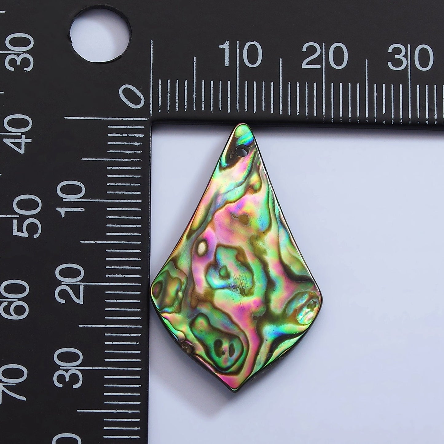1x Natural Tie Black Abalone shell Triangle disc pendant for Mermaid Beach Under the Sea Jewelry Inspired One of a Kind