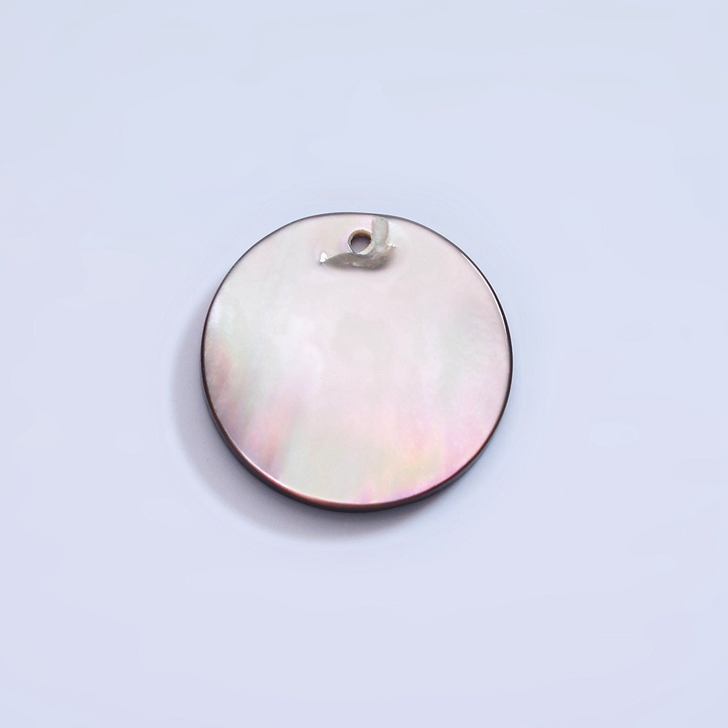 1x Natural black MOP mother of pearl shell round disc pendant Beach Mermaid Under The Sea Jewelry Inispired 20mm
