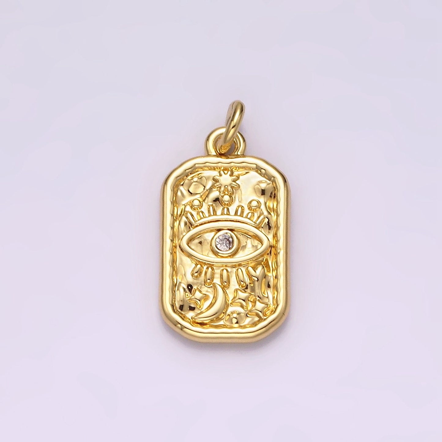 Mini Evil Eye Charm Tag Pendant Gold Filled Evil Eye Charm for Bracelet Necklace Pendant Earring Supply for Jewelry Making AC781