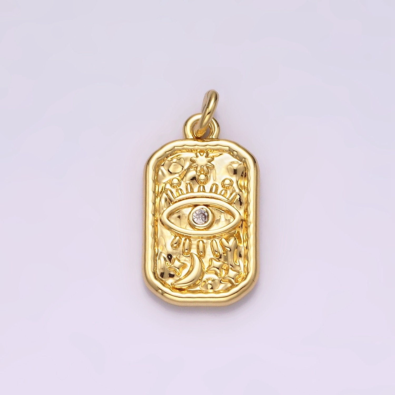 Mini Evil Eye Charm Tag Pendant Gold Filled Evil Eye Charm for Bracelet Necklace Pendant Earring Supply for Jewelry Making AC781