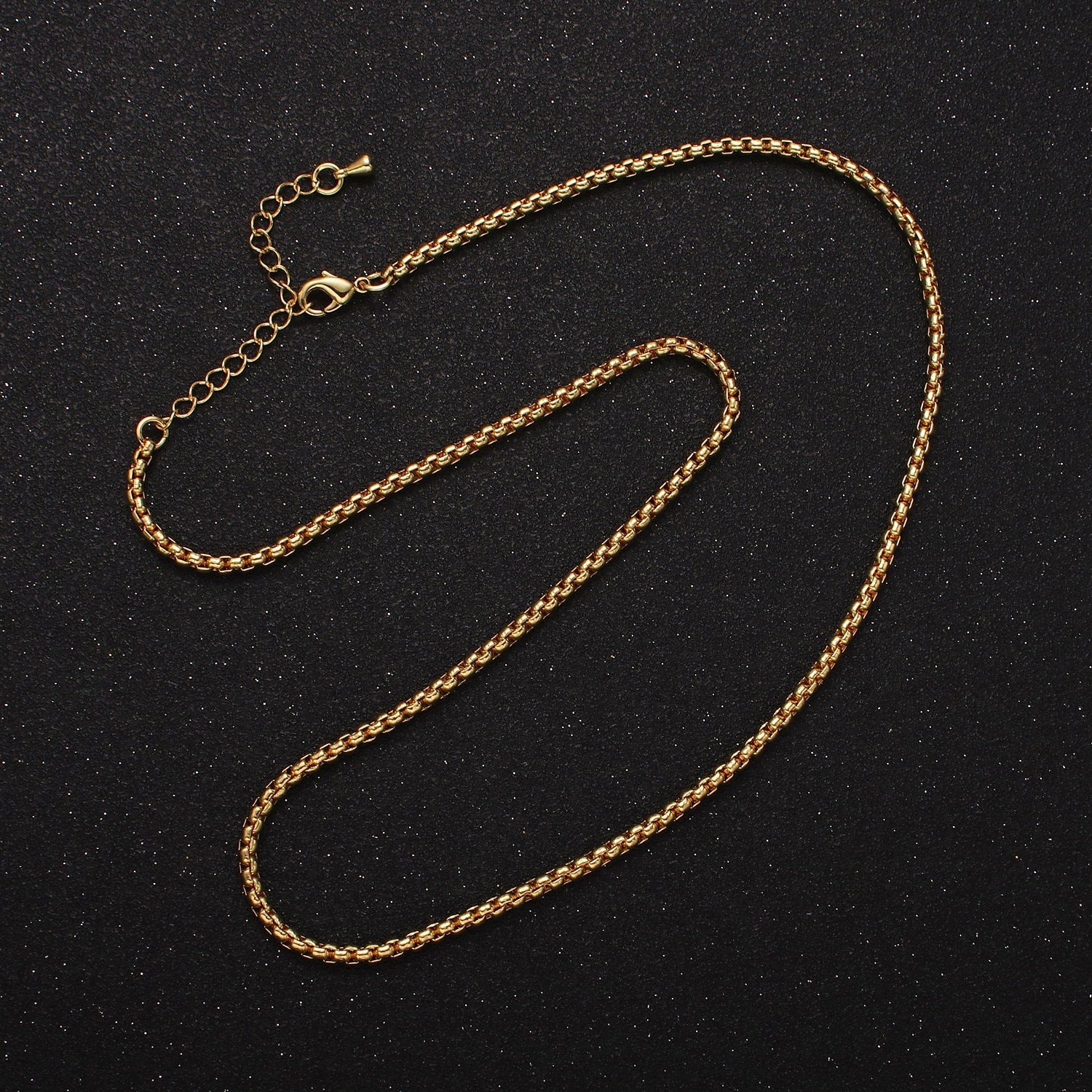 14K Gold Filled 2.5mm Box Chain 18 Inch, 16 Inch Layering Necklace in Gold & Silver Unisex Jewelry | WA-2220 ~ WA-2223