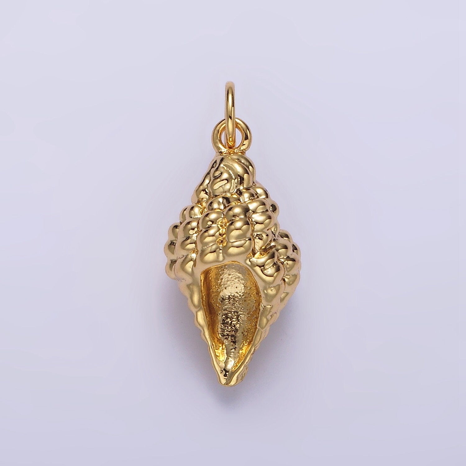 14K Gold Filled 20mm Ocean Clam Sea Shell Add-On Charm in Gold & Silver | N1083 N1084