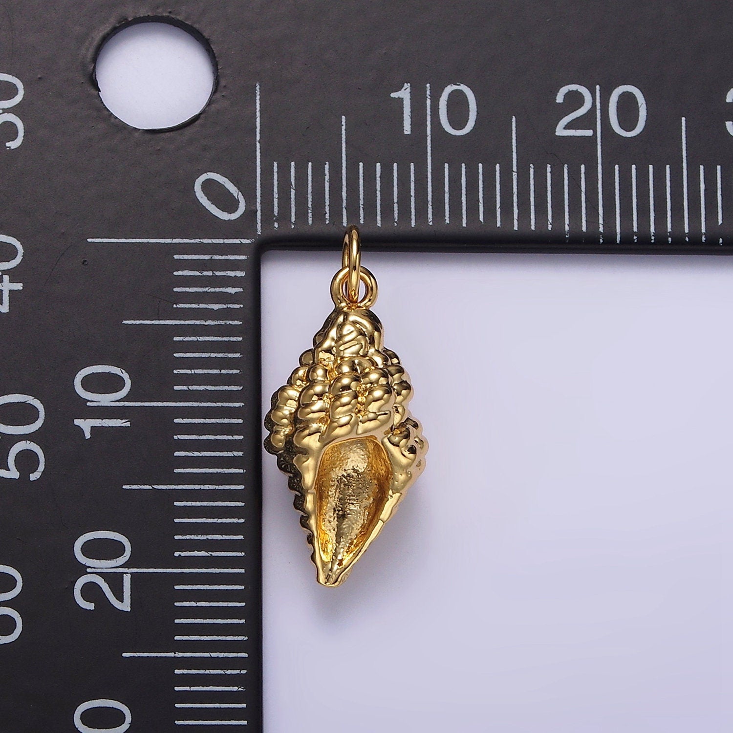 14K Gold Filled 20mm Ocean Clam Sea Shell Add-On Charm in Gold & Silver | N1083 N1084