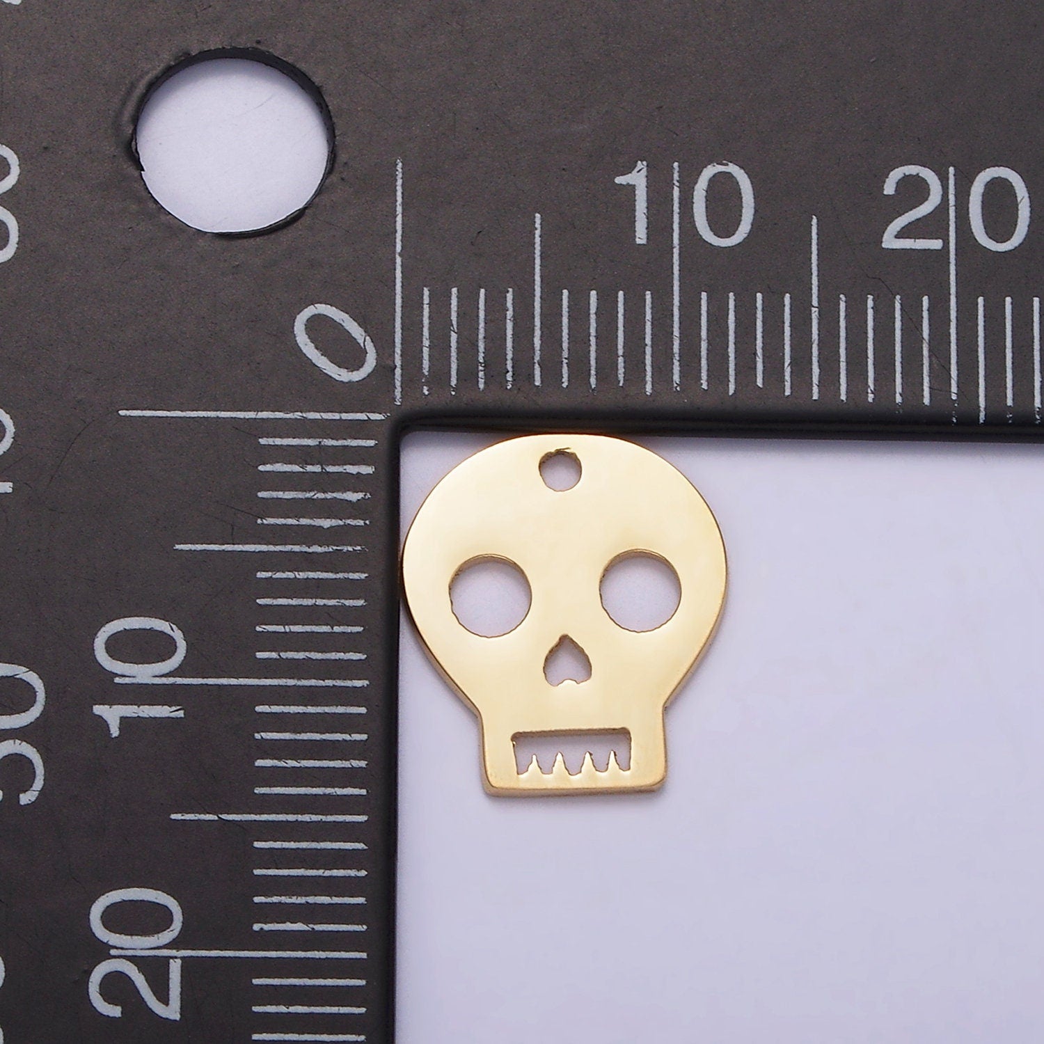 Mini Skull Charms Teeny Tiny Spooky Cute Skull Gothic Halloween Charm Jewelry Findings Dia De Los Muertos, Day of the Dead P1240