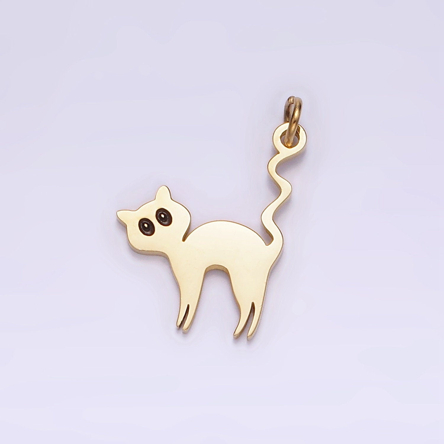 Mini Cat Charms Teeny Tiny Spooky Cute Cat Gothic Halloween Charm Jewelry Findings Witch Black Cat October Jewelry Inspired P1232