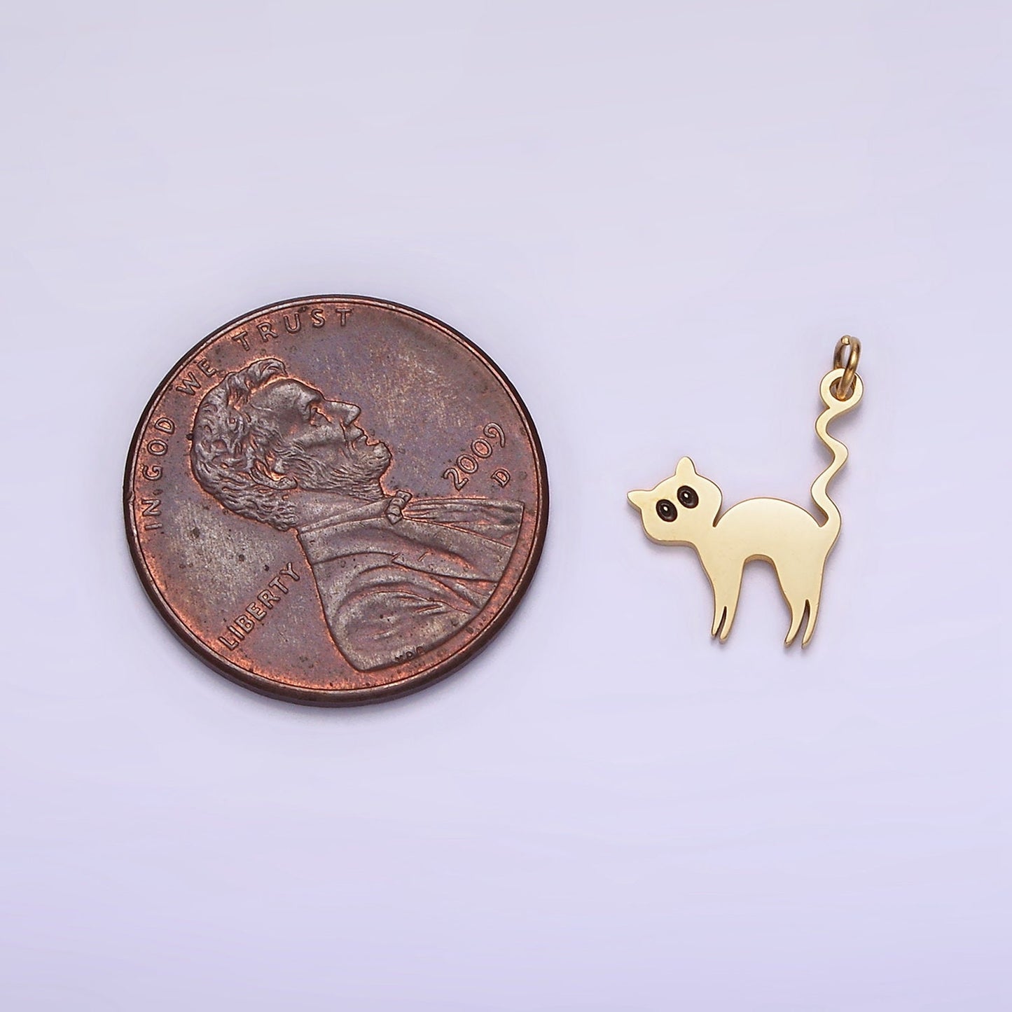 Mini Cat Charms Teeny Tiny Spooky Cute Cat Gothic Halloween Charm Jewelry Findings Witch Black Cat October Jewelry Inspired P1232