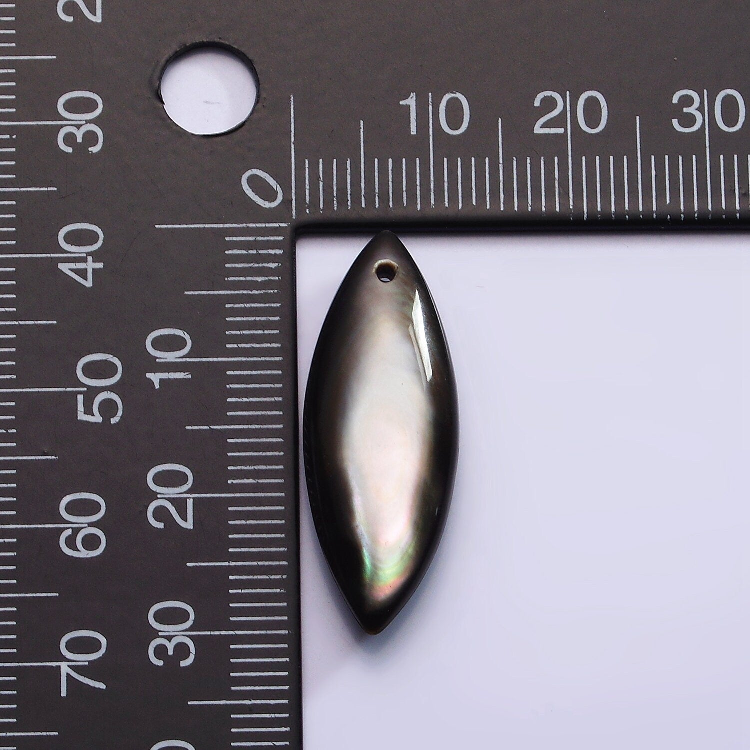 1x 30mm x 12mm drilled natural black MOP mother of pearl shell oval Surfboard beads for Beach Inspired Men Jewelry