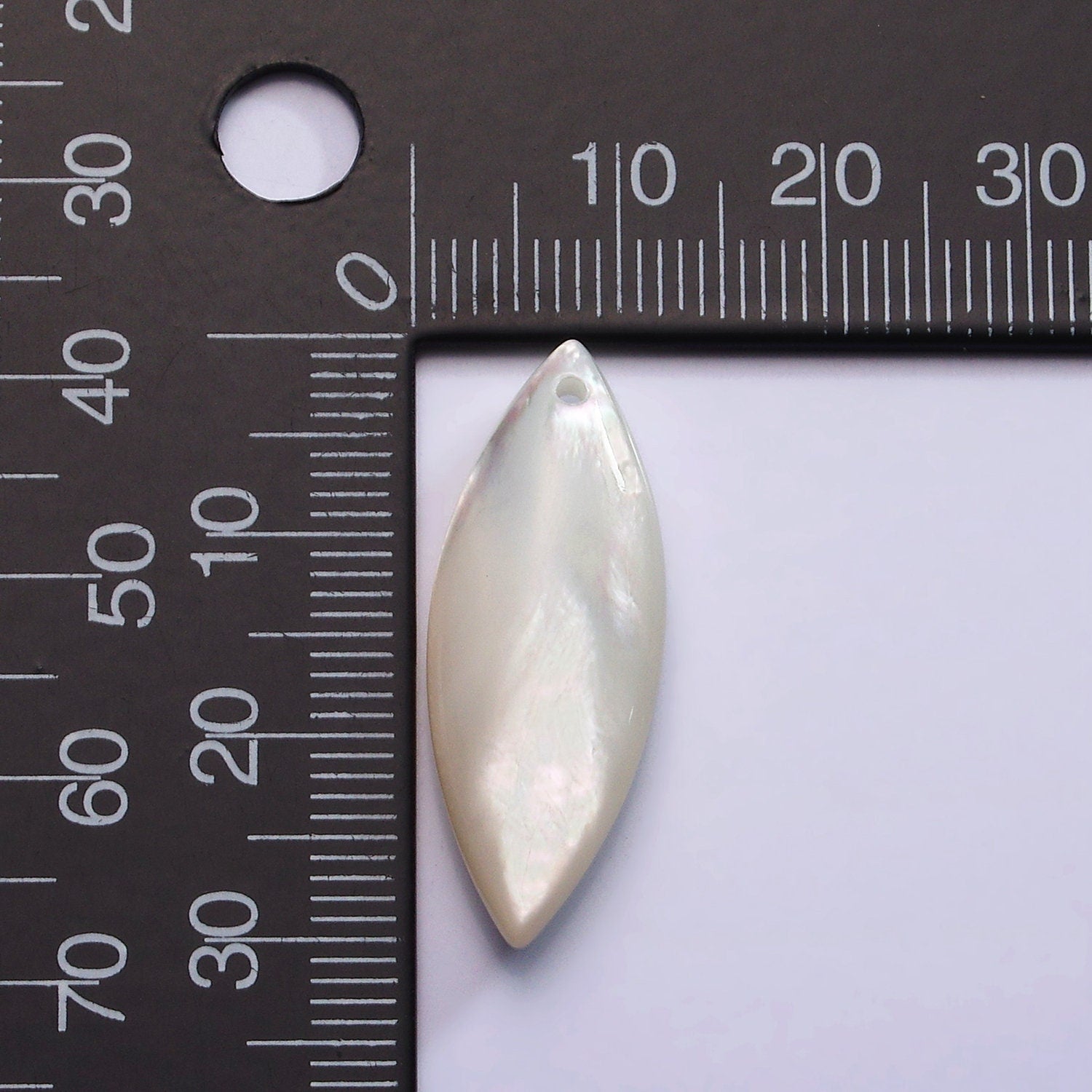 1x 30mm x 12mm drilled natural White MOP mother of pearl shell oval Surfboard beads for Beach Inspired Men Women Jewelry