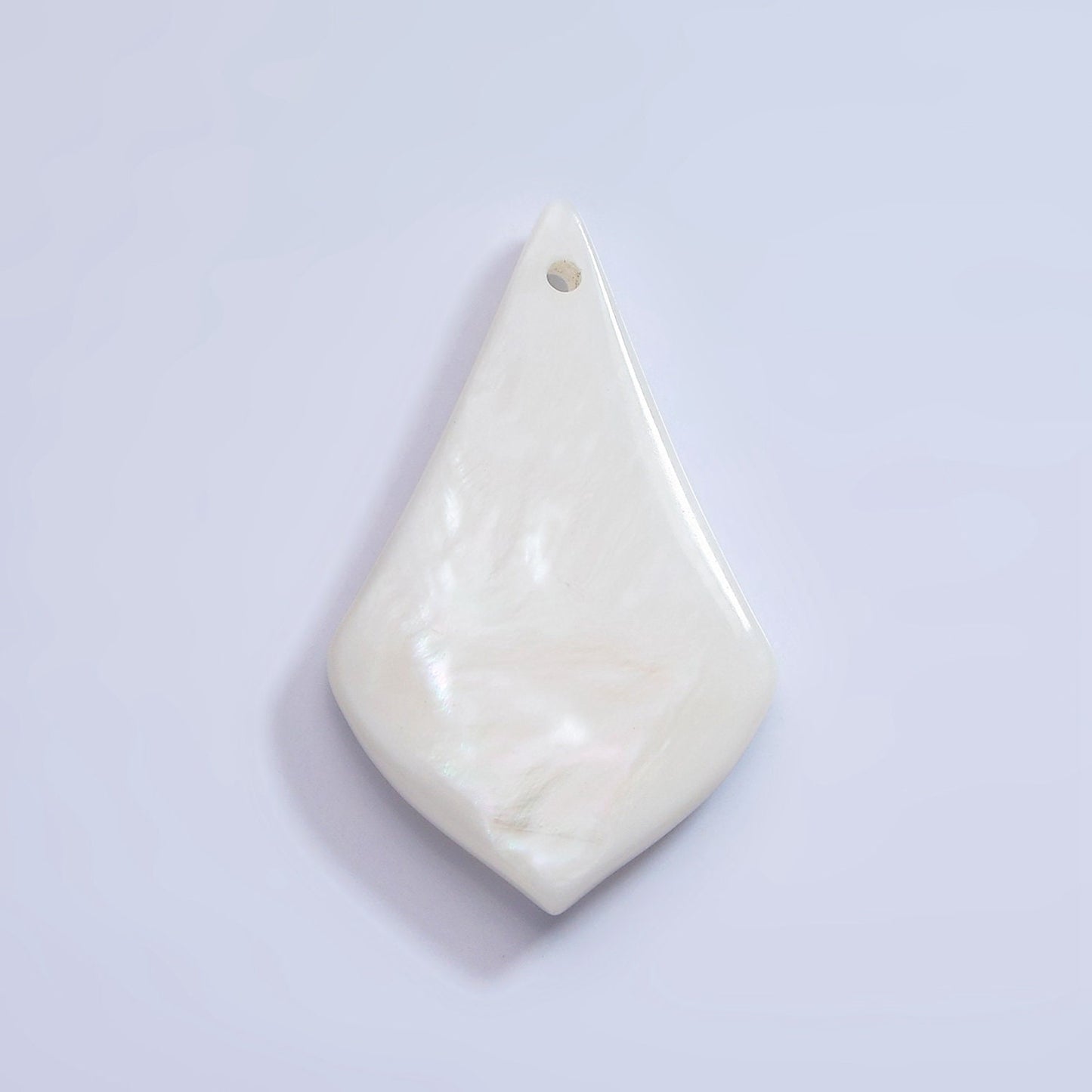 1x Natural Tie White MOP mother of pearl shell Triangle disc pendant for Mermaid Beach Under the Sea Jewelry Inspired One of a Kind