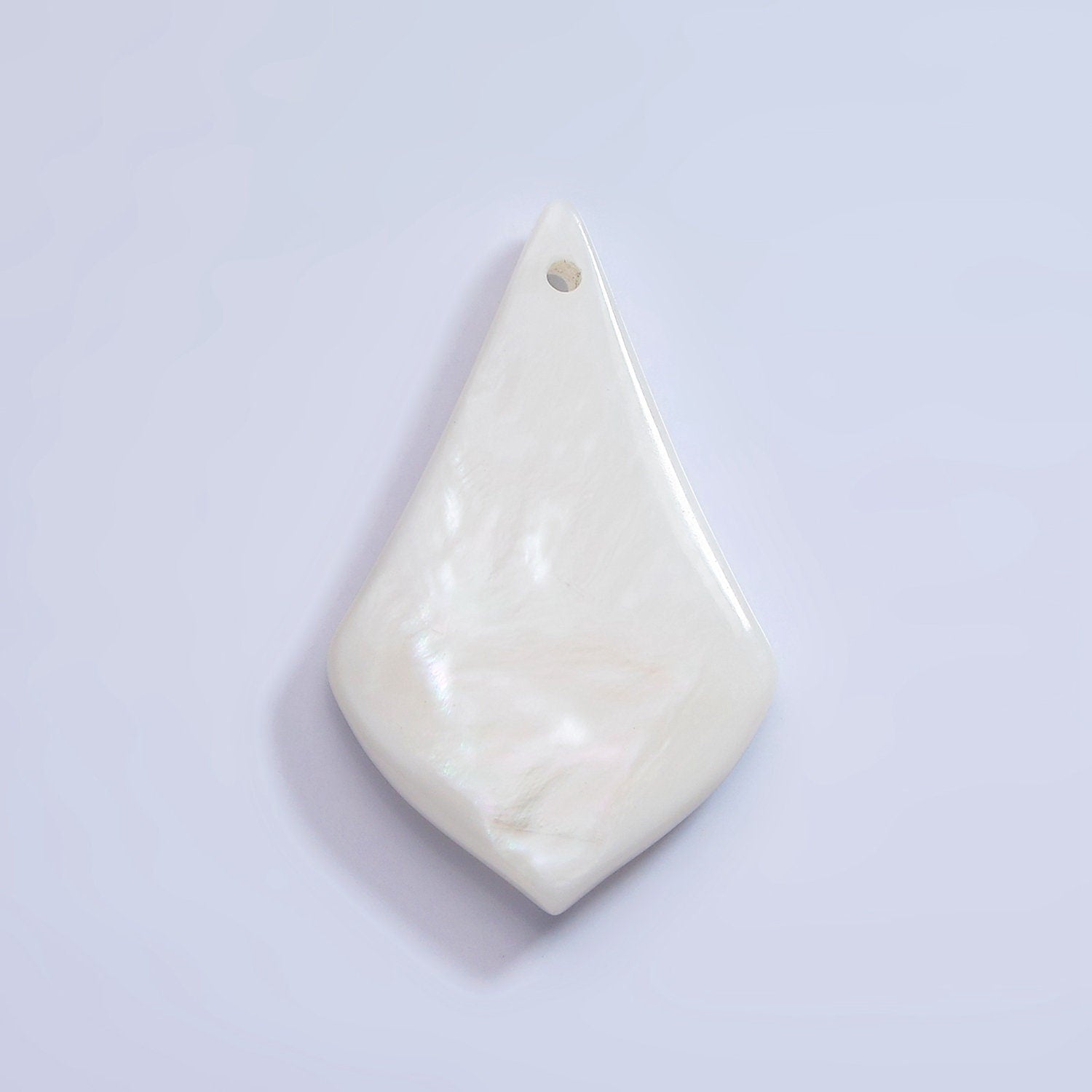 1x Natural Tie White MOP mother of pearl shell Triangle disc pendant for Mermaid Beach Under the Sea Jewelry Inspired One of a Kind