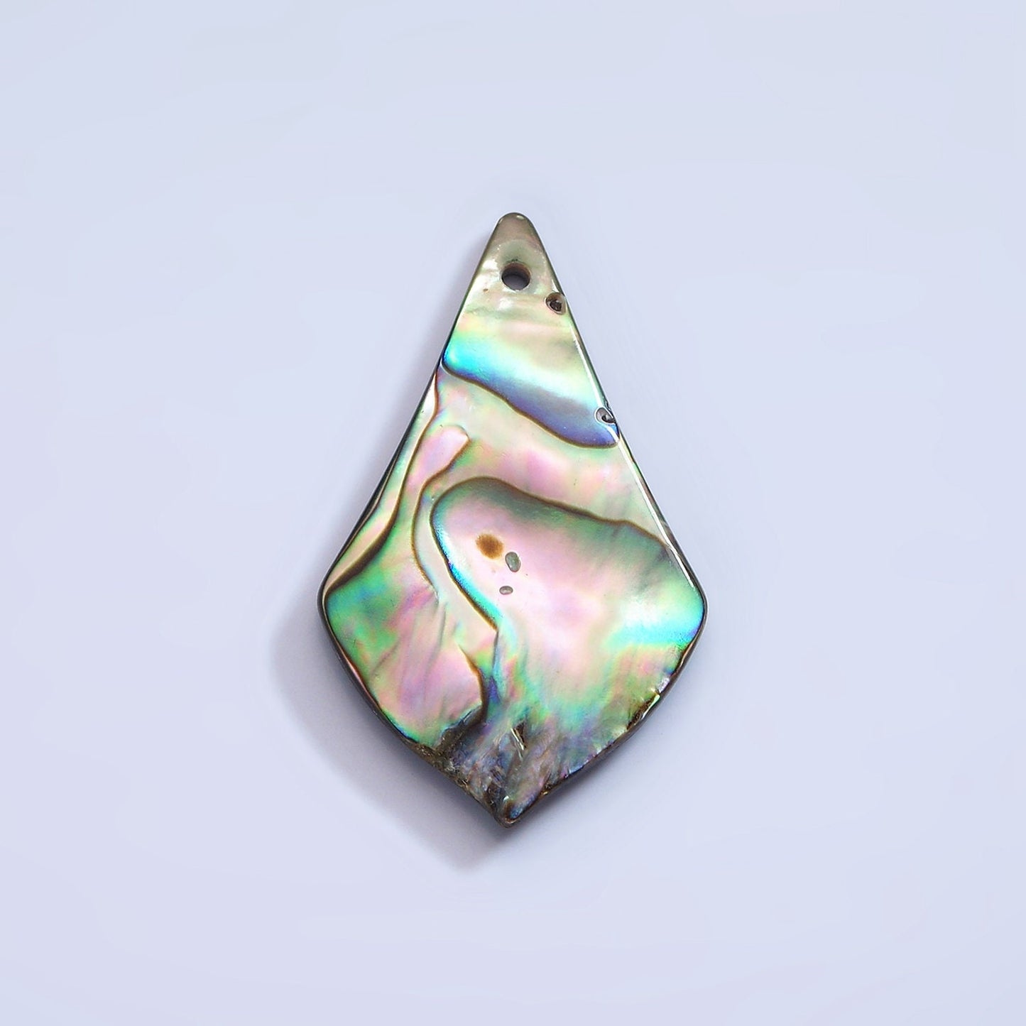 1x Natural Tie Black Abalone shell Triangle disc pendant for Mermaid Beach Under the Sea Jewelry Inspired One of a Kind