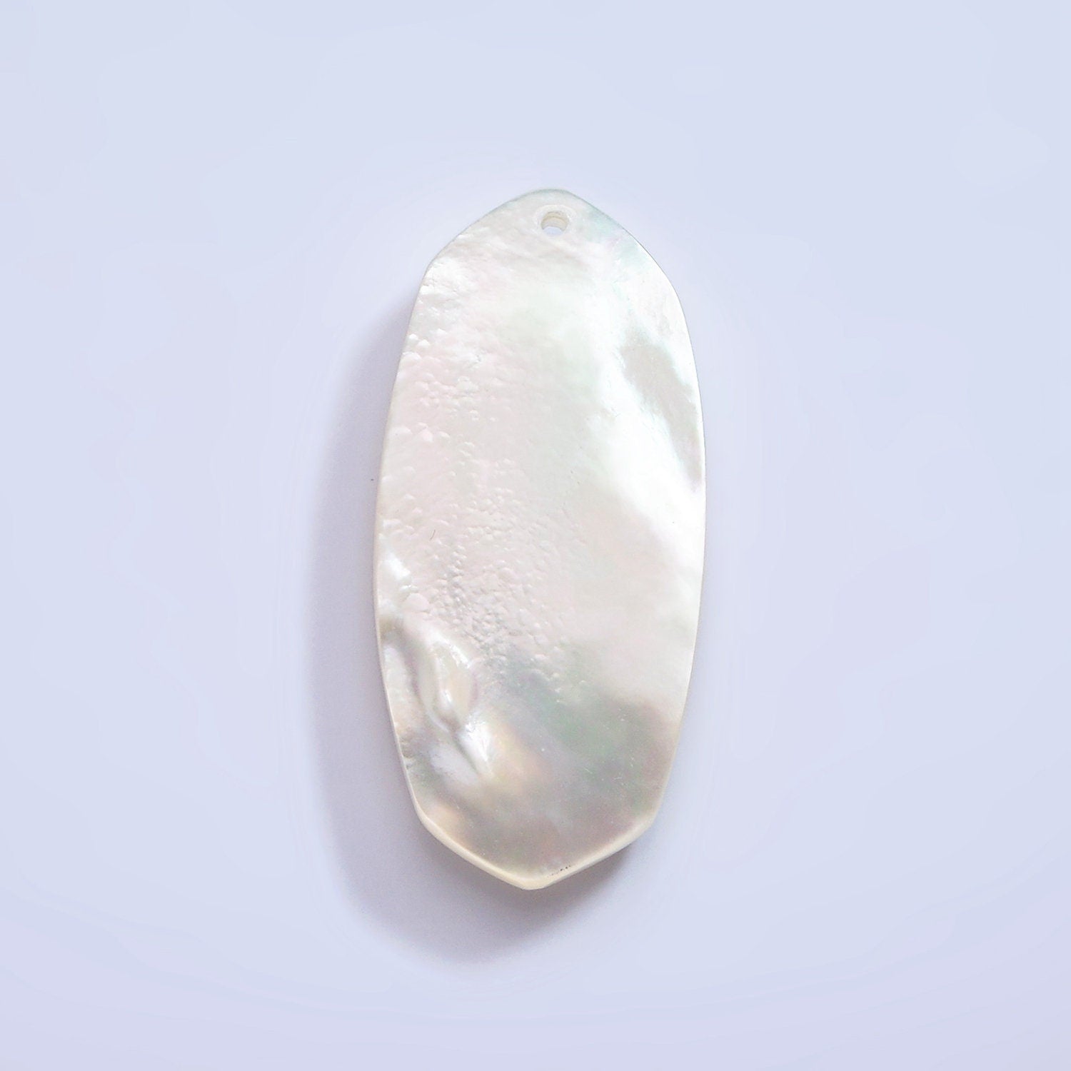 1x 34mm x 20mm drilled Top natural White MOP mother of pearl shell oval bead Charm for Beach Inspired Men Women Jewelry