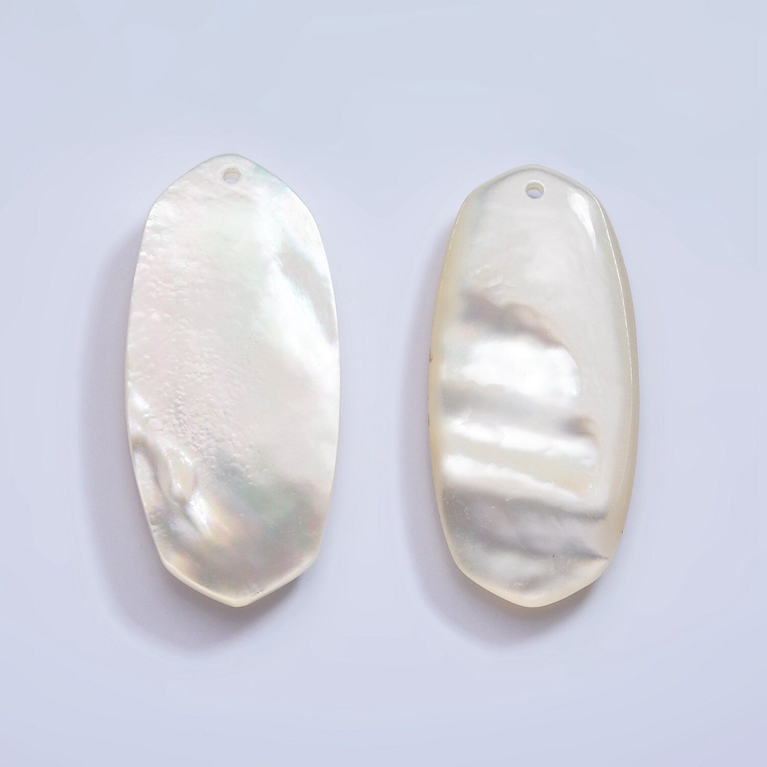 1x 34mm x 20mm drilled Top natural White MOP mother of pearl shell oval bead Charm for Beach Inspired Men Women Jewelry