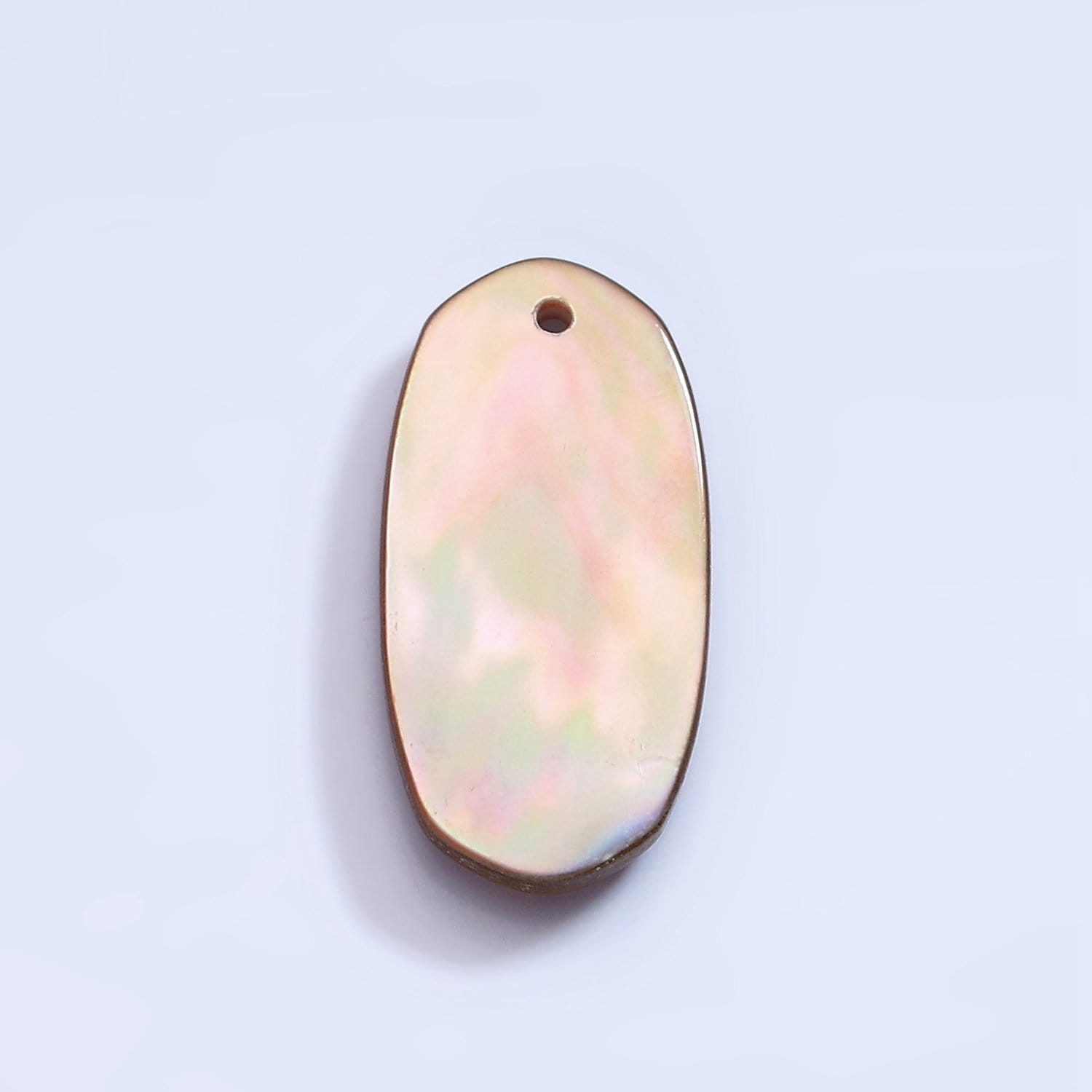 1x 22mm x 12mm drilled Top natural Rainbow Black MOP mother of pearl shell oval bead Charm for Beach Inspired Men Women Jewelry