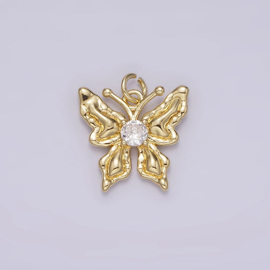 1x Dainty Butterfly Charm Mariposa Charm Insect Animal Lover for Minimalist jewelry Everyday Wear AG-206