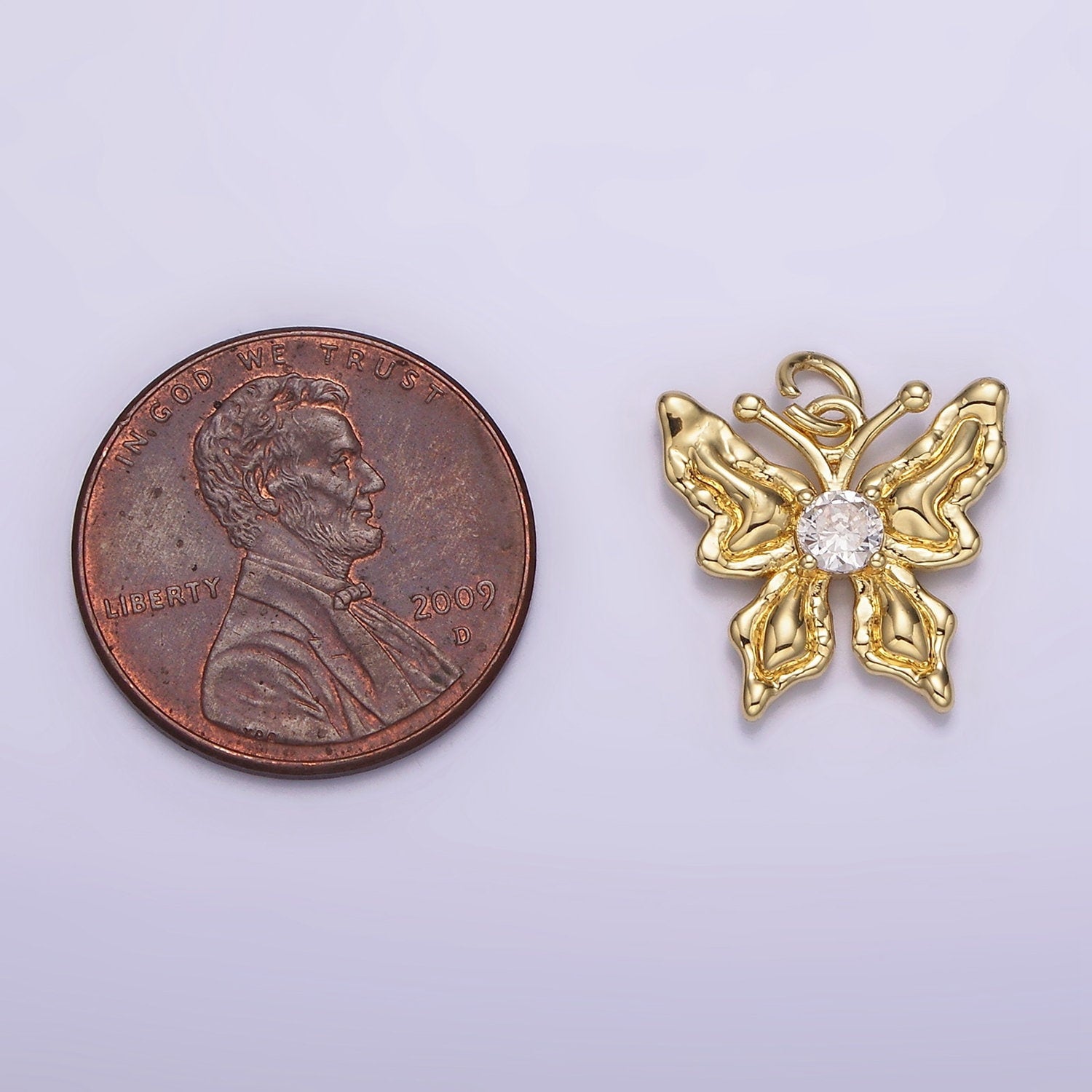 1x Dainty Butterfly Charm Mariposa Charm Insect Animal Lover for Minimalist jewelry Everyday Wear AG-206