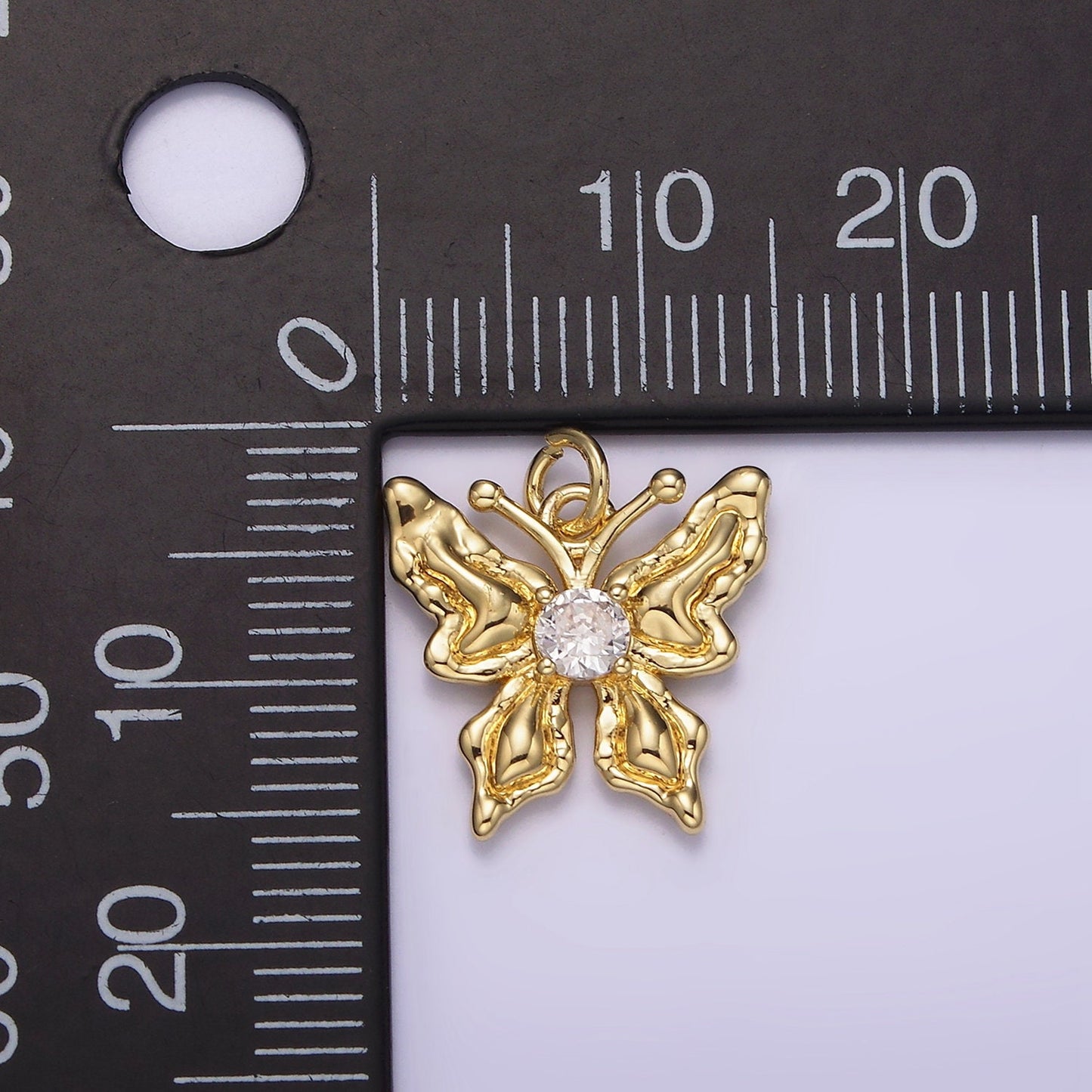 1x Dainty Butterfly Charm Mariposa Charm Insect Animal Lover for Minimalist jewelry Everyday Wear AG-206