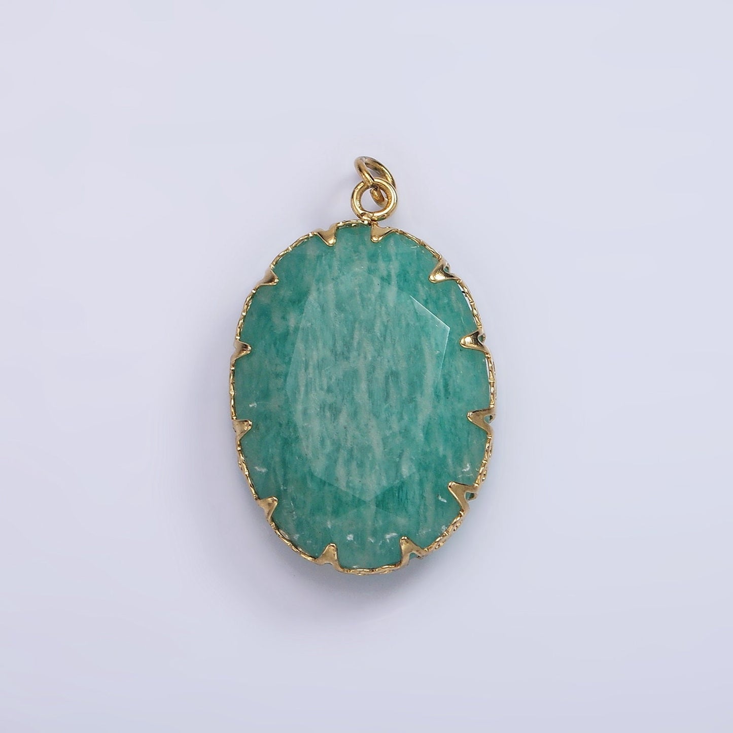 Stainless Steel Zoisite, Aventurine, Grey Labradorite, Moonstone Artisan Bezel Oval Charm | P1304 - P1305