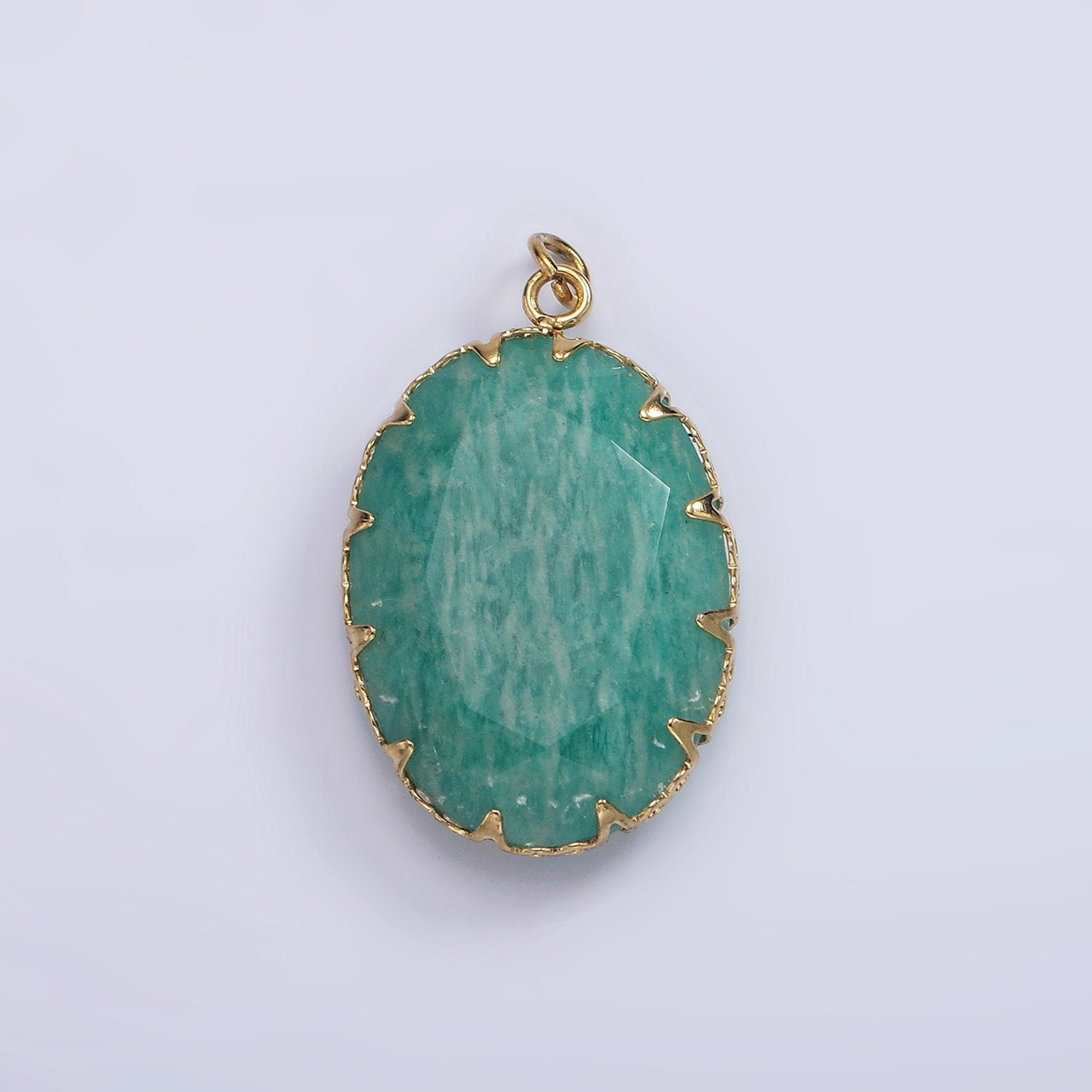 Stainless Steel Zoisite, Aventurine, Grey Labradorite, Moonstone Artisan Bezel Oval Charm | P1304 - P1305