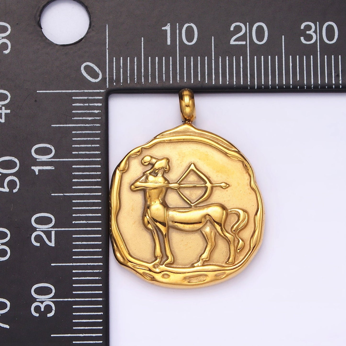 Stainless Steel Zodiac Sign Birth Month Personalized Stamped Round Charm | A1235~A1240