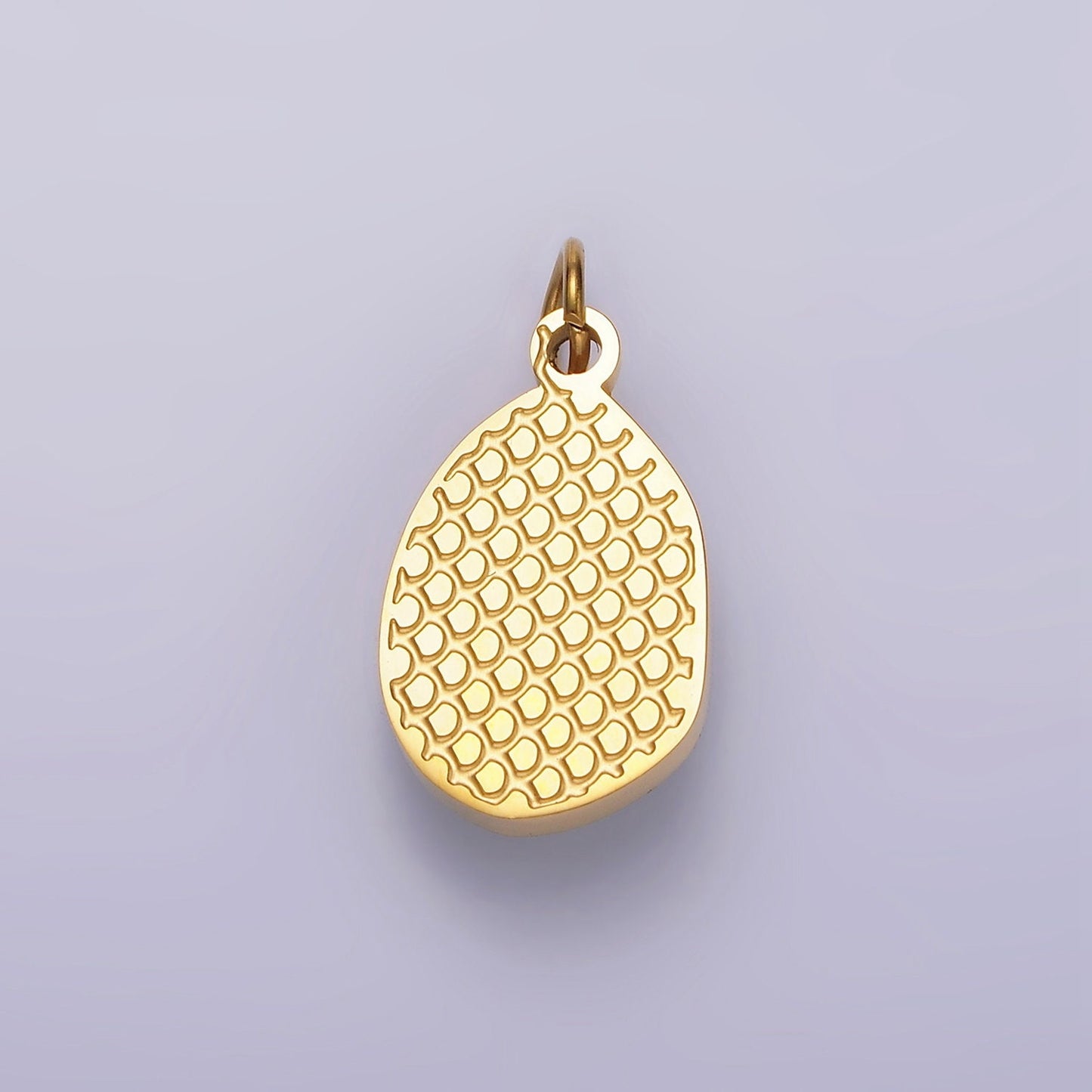 Stainless Steel Rose Quartz, Aventurine, Amethyst Abstract Teardrop Charm | P638 - P640