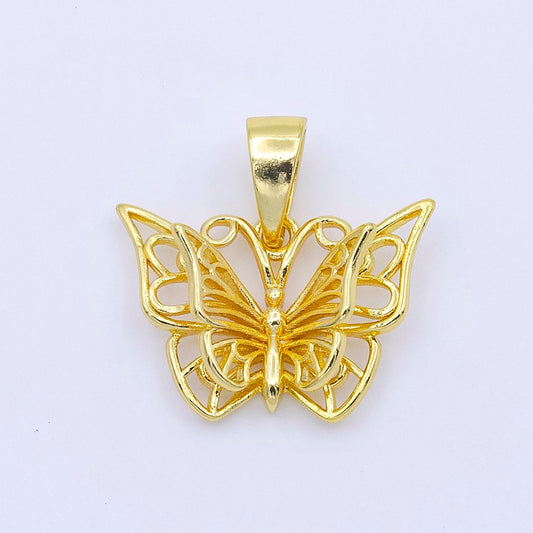 Mini Mariposa Butterfly Charm Small Animal Gold Filled Pendant for Bracelet Necklace Component | aa755
