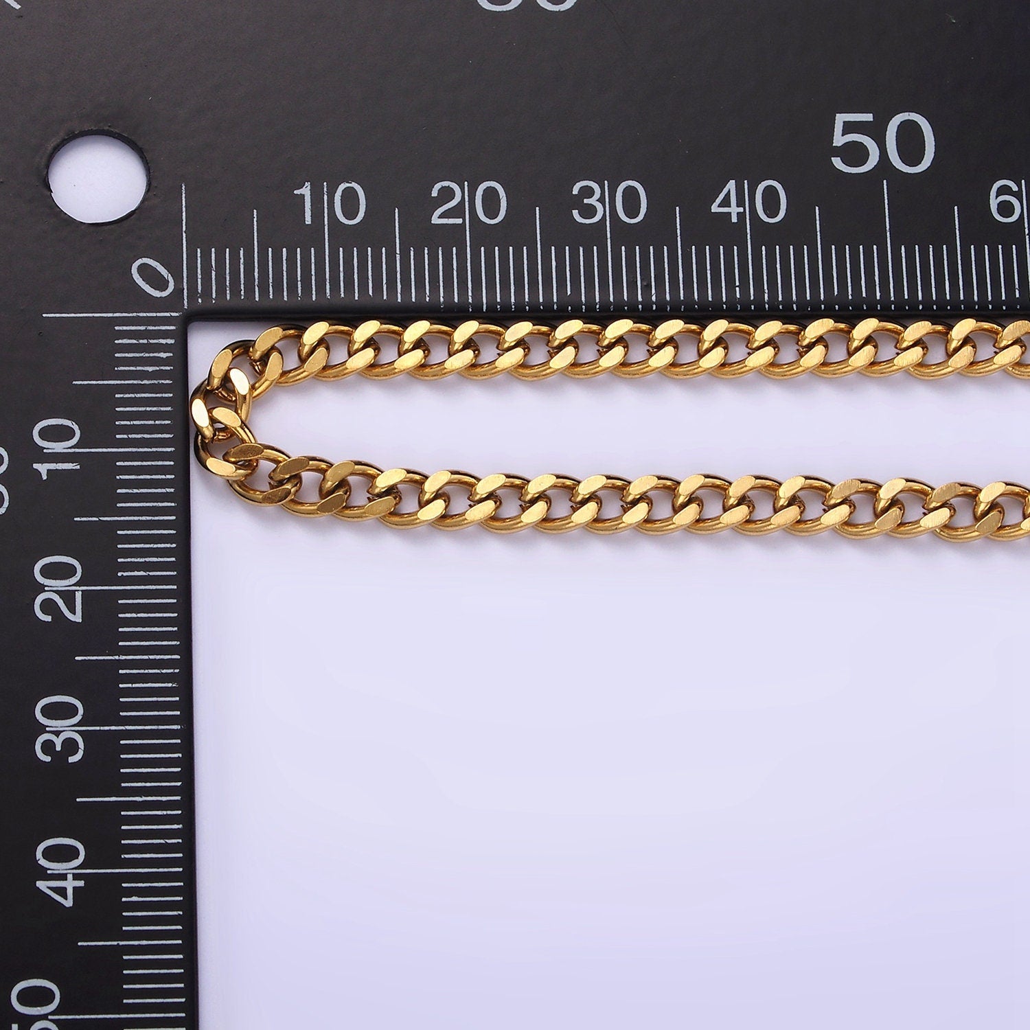 4mm Wide Stainless Steel Chain - 21.6", 23.6" Men's/Unisex Silver Cuban Link Chains Necklace WA2143 WA2144 WA2145 WA2146