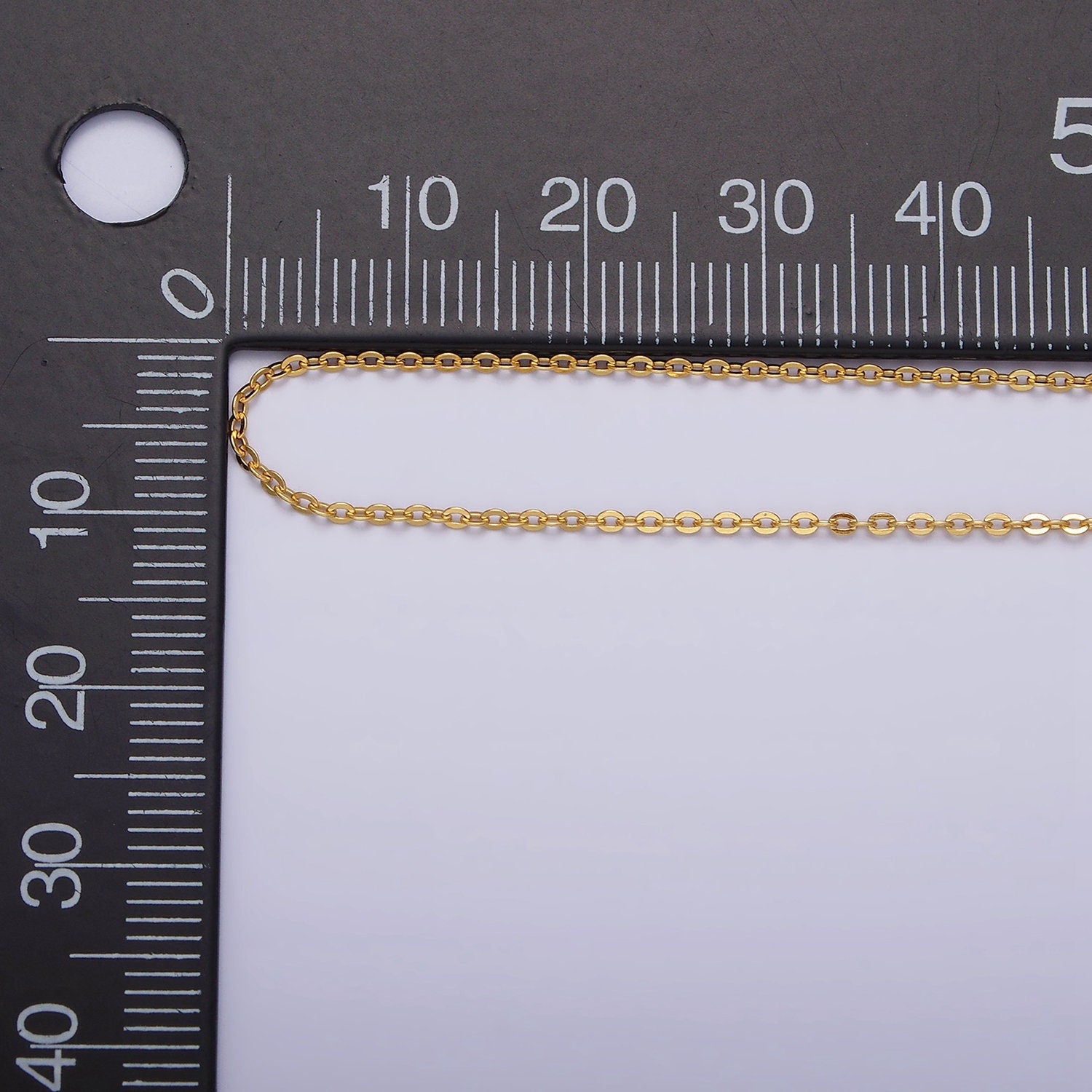 Dainty 24K Gold Vermeil Cable Chain Necklace 925 Sterling Silver Necklace Chain 15 Inch w/ 2 inch extender | WA1979