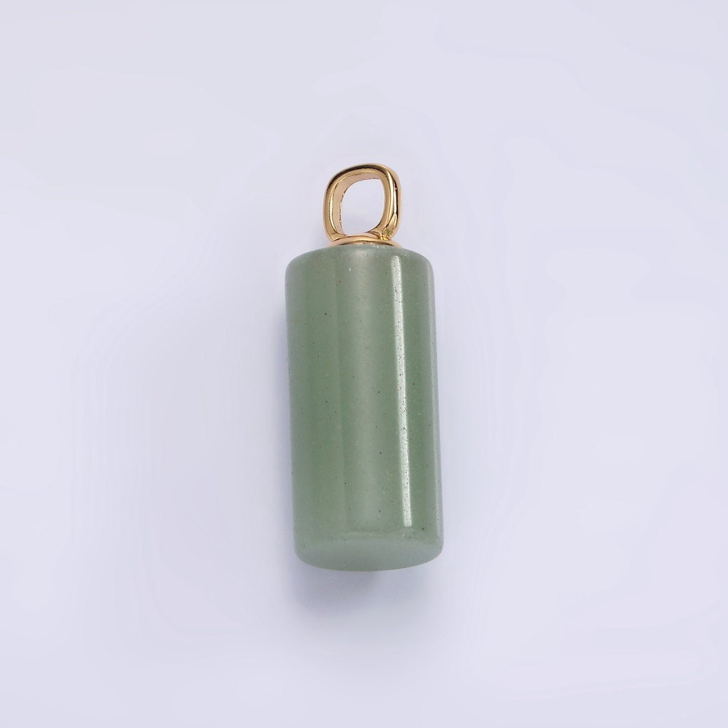14K Gold Filled 27mm Tube Natural Gemstone Drop Pendant | N1963 - N1968